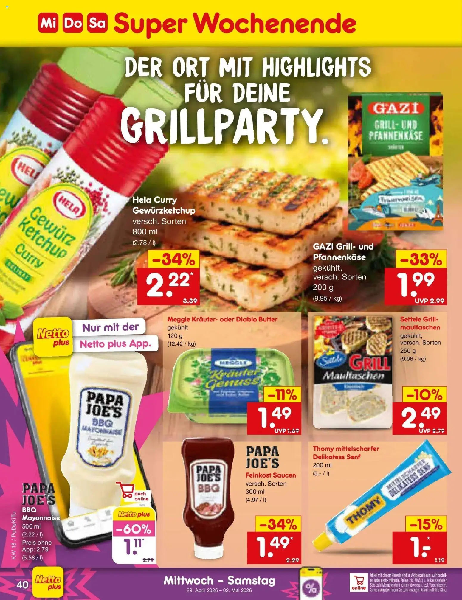 Netto Marken-Discount Prospekt Selb	 – gültig ab 27.04.2026 | Seite: 52 | Produkte: Butter, Mayonnaise, Maultaschen, Ketchup