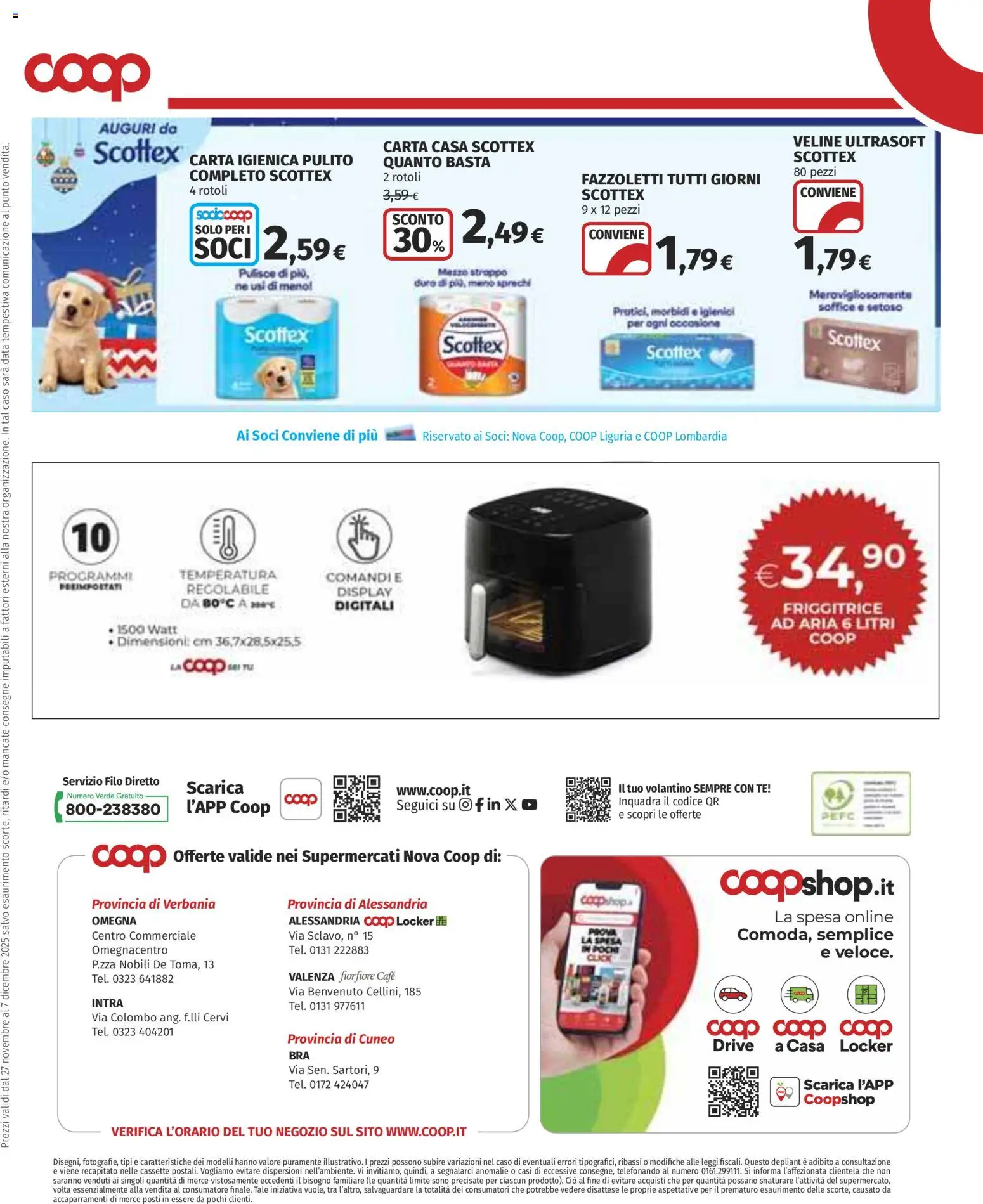 Volantino COOP del 27.11.2025 | Pagina: 34 | Prodotti: Carta igienica, Veline, Tè, Fazzoletti