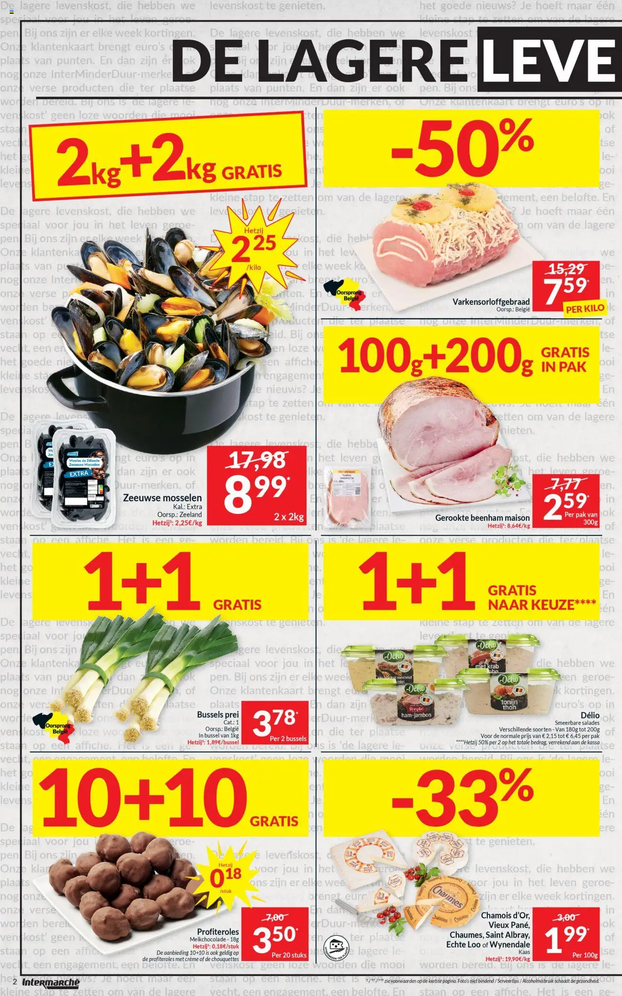 {H1} | Pagina: 2 | Producten: Prei, Salades, Tonijn, Crème