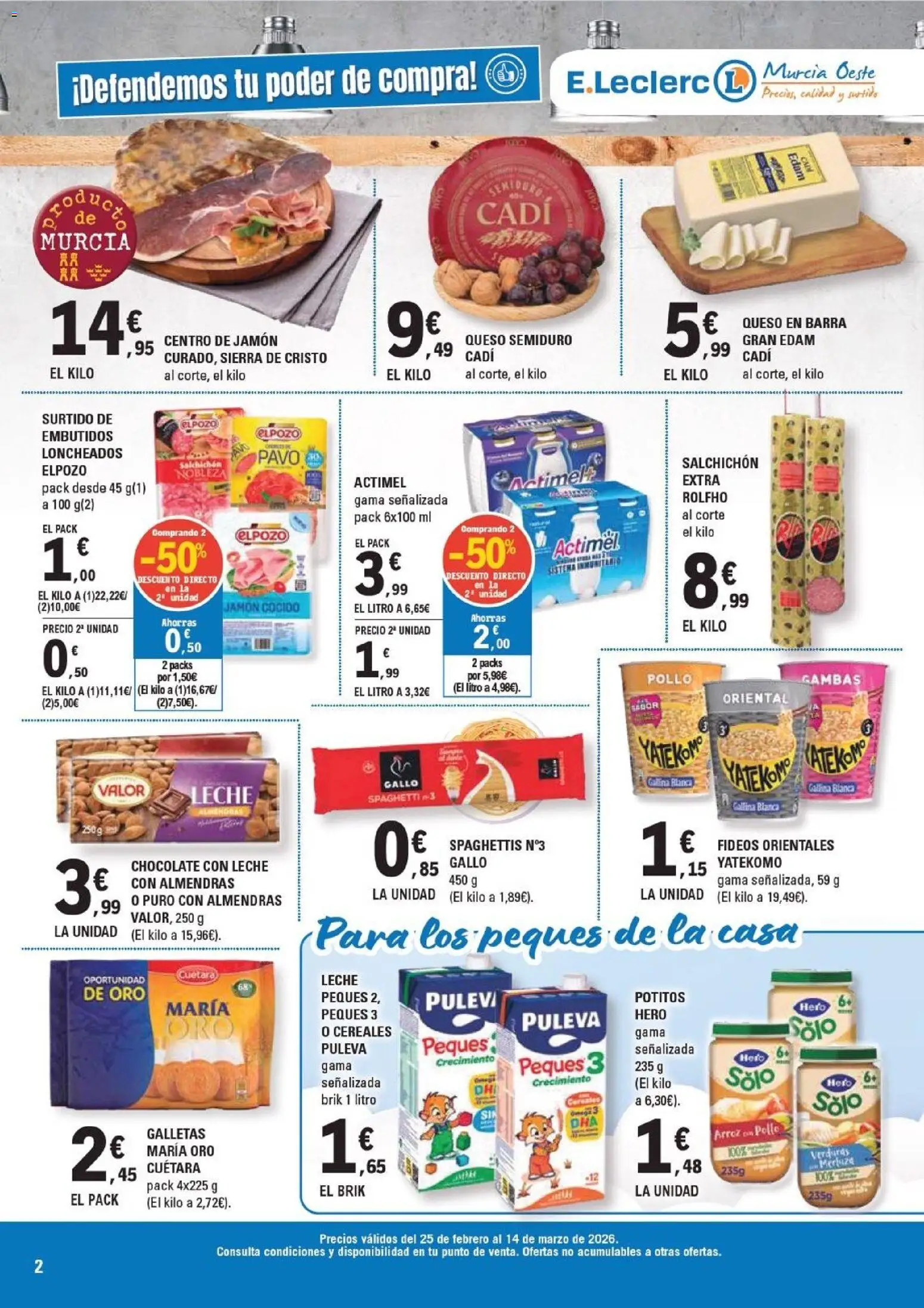 E.Leclerc - Murcia Oeste │ válido desde el 25.02.2026 | Página: 2 | Productos: Queso, Arroz, Cereales, Νυχτικό