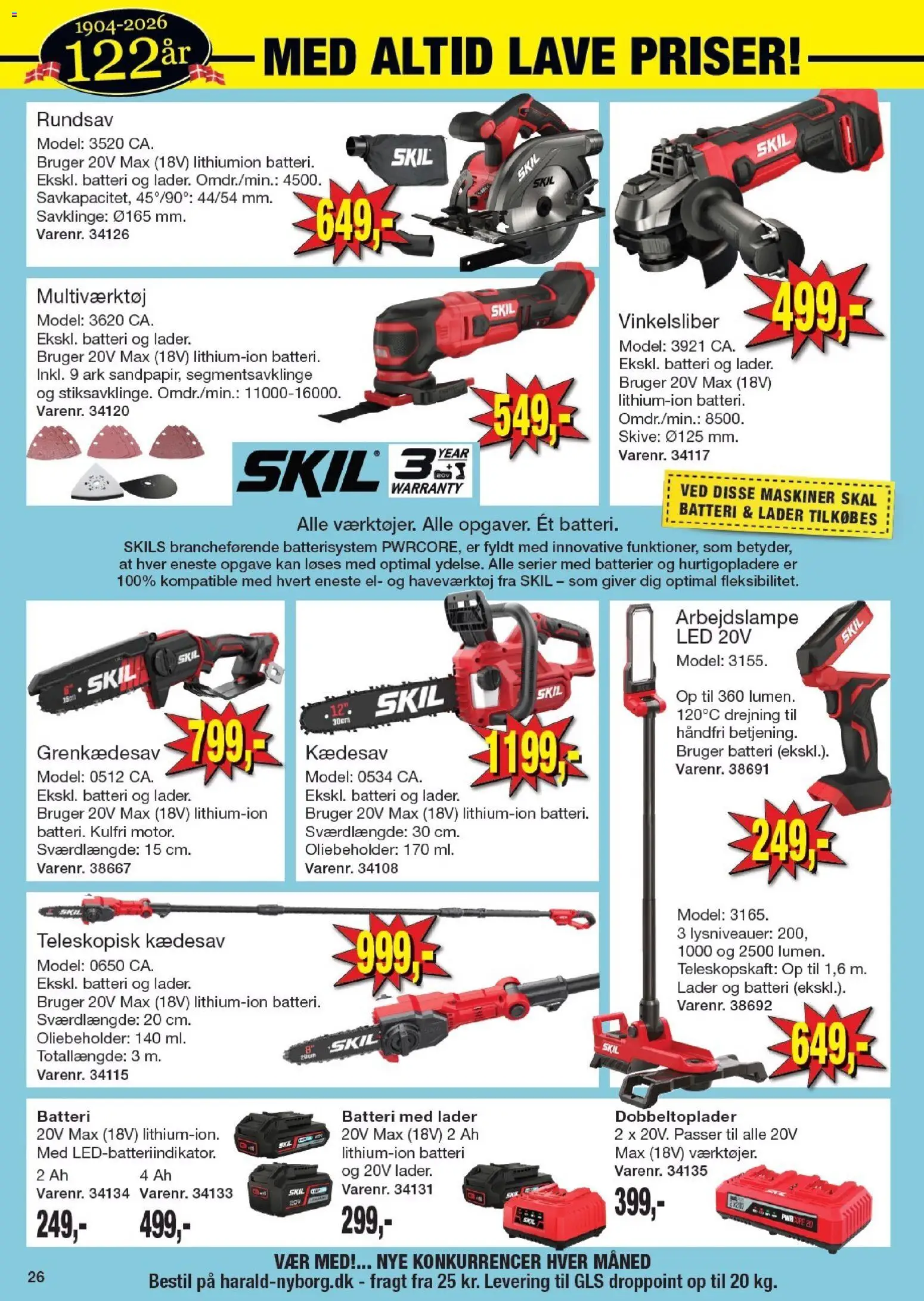 Harald Nyborg tilbudsavis – gyldig fra 15.01.2026 | Side: 28 | Produkter: Batterier, Søm, Batteri
