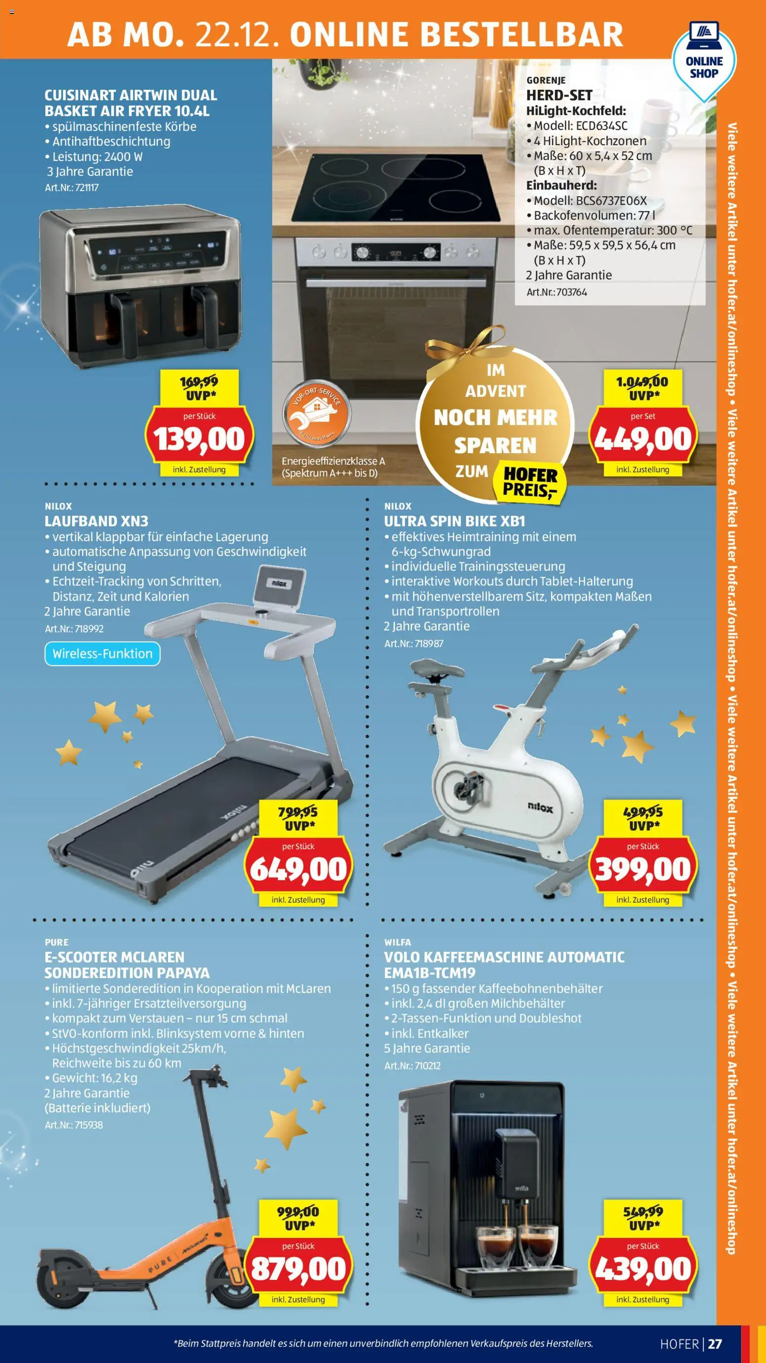 Hofer Flugblatt gültig ab 19.12.2025 | Seite: 35 | Produkte: Gewicht, Kaffeemaschine, Batterie