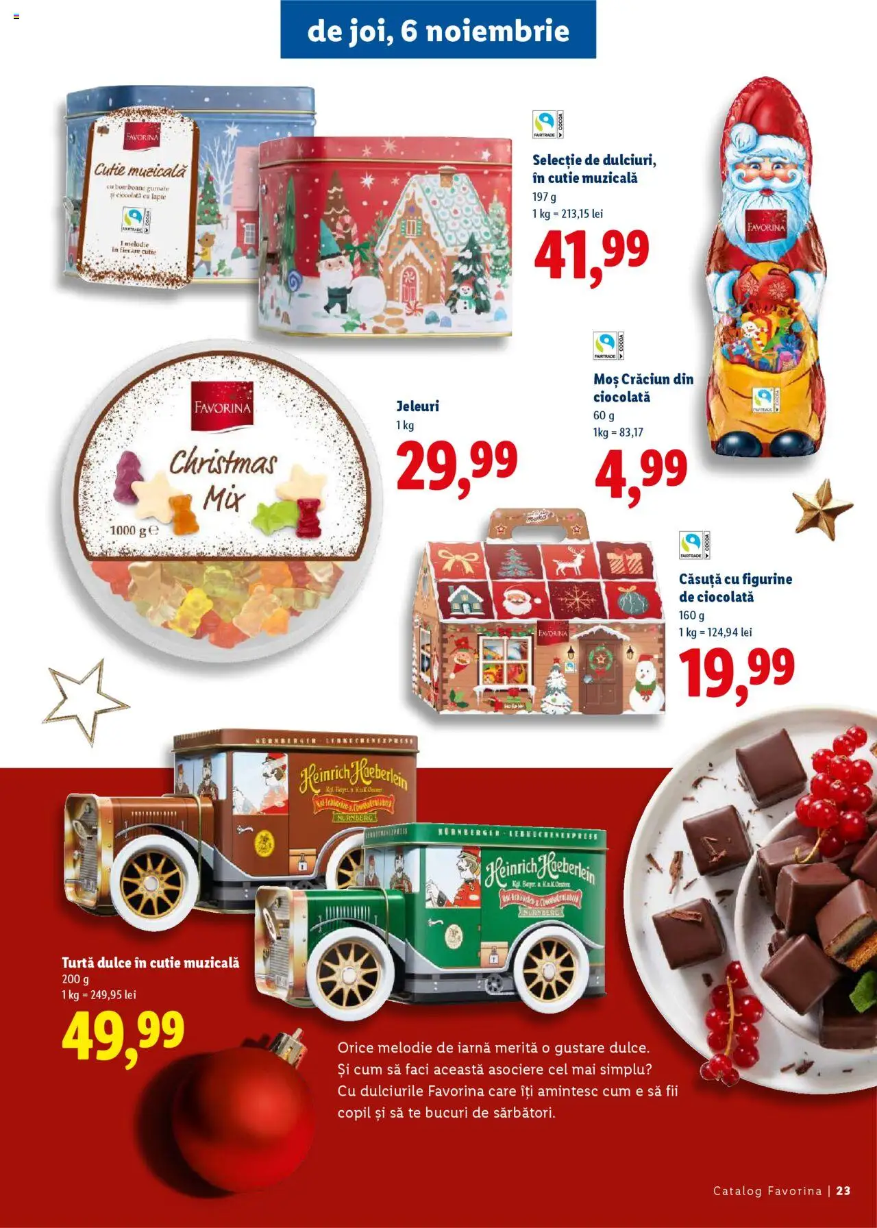 Noul catalog Lidl – valabil de la 16.10.2025 | Pagină: 23 | Produse: Cutie, Ciocolată, Bomboane, Jeleuri
