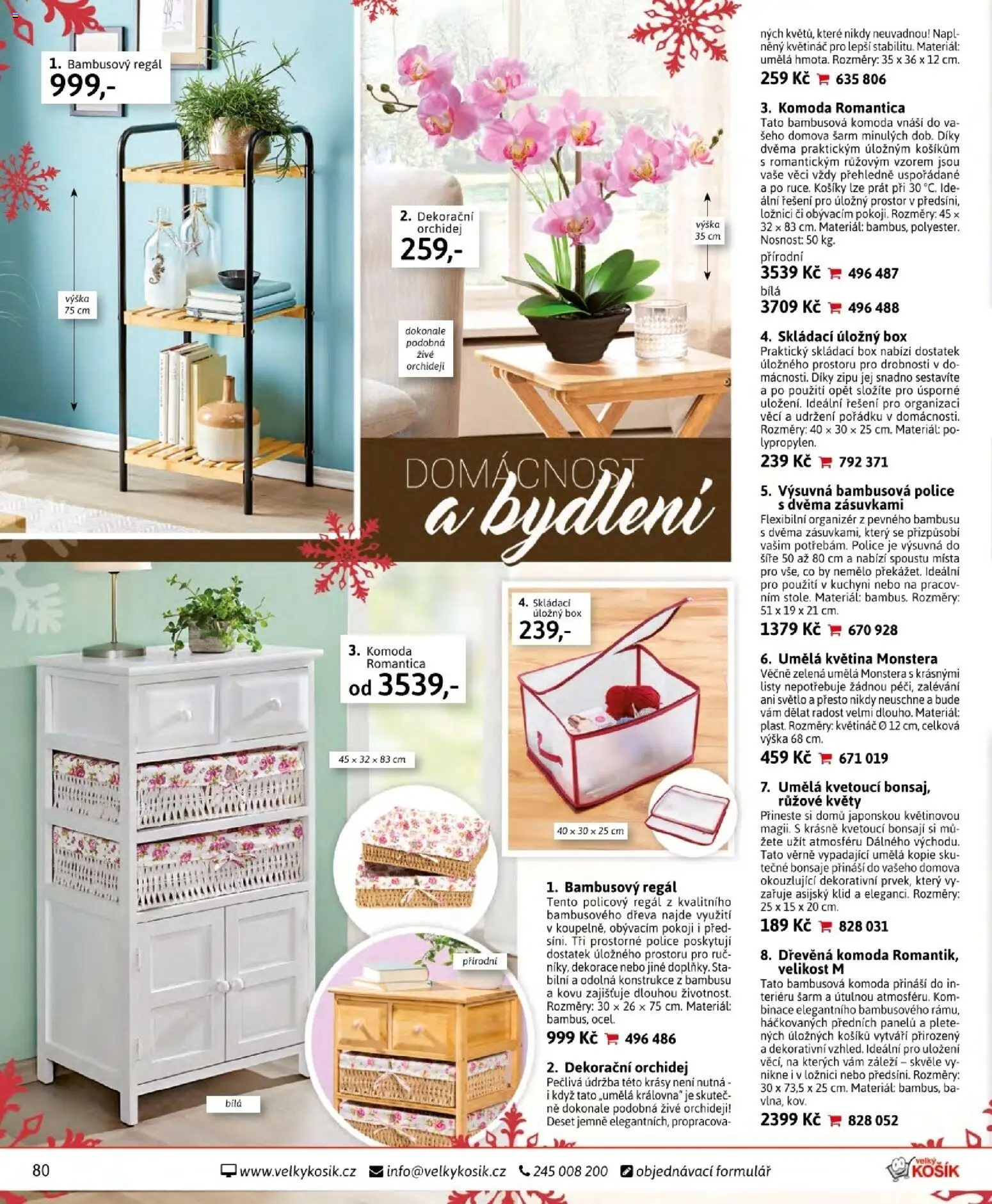 Velký Košík katalog listopad 2025 od 01.11.2025 | Strana: 80 | Produkty: Organizér, Orchidej, Regál, Dekorace