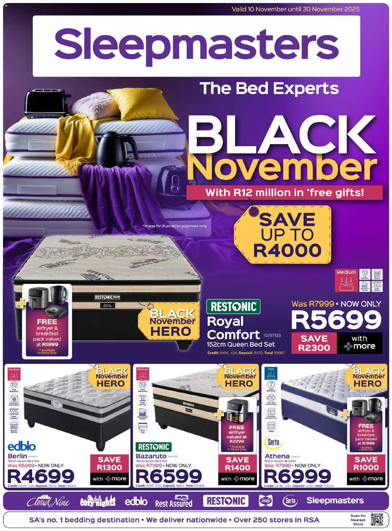New Sleepmasters catalogue – valid from 10.11.2025 | Page: 1 | Products: Queen bed, Bed