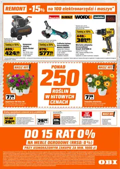 Pogląd oferty "OBI gazetka" - ważna od 22.04.2026 | Strona: 16 | Produkty: Stokrotka, Meble ogrodowe, Szlifierka