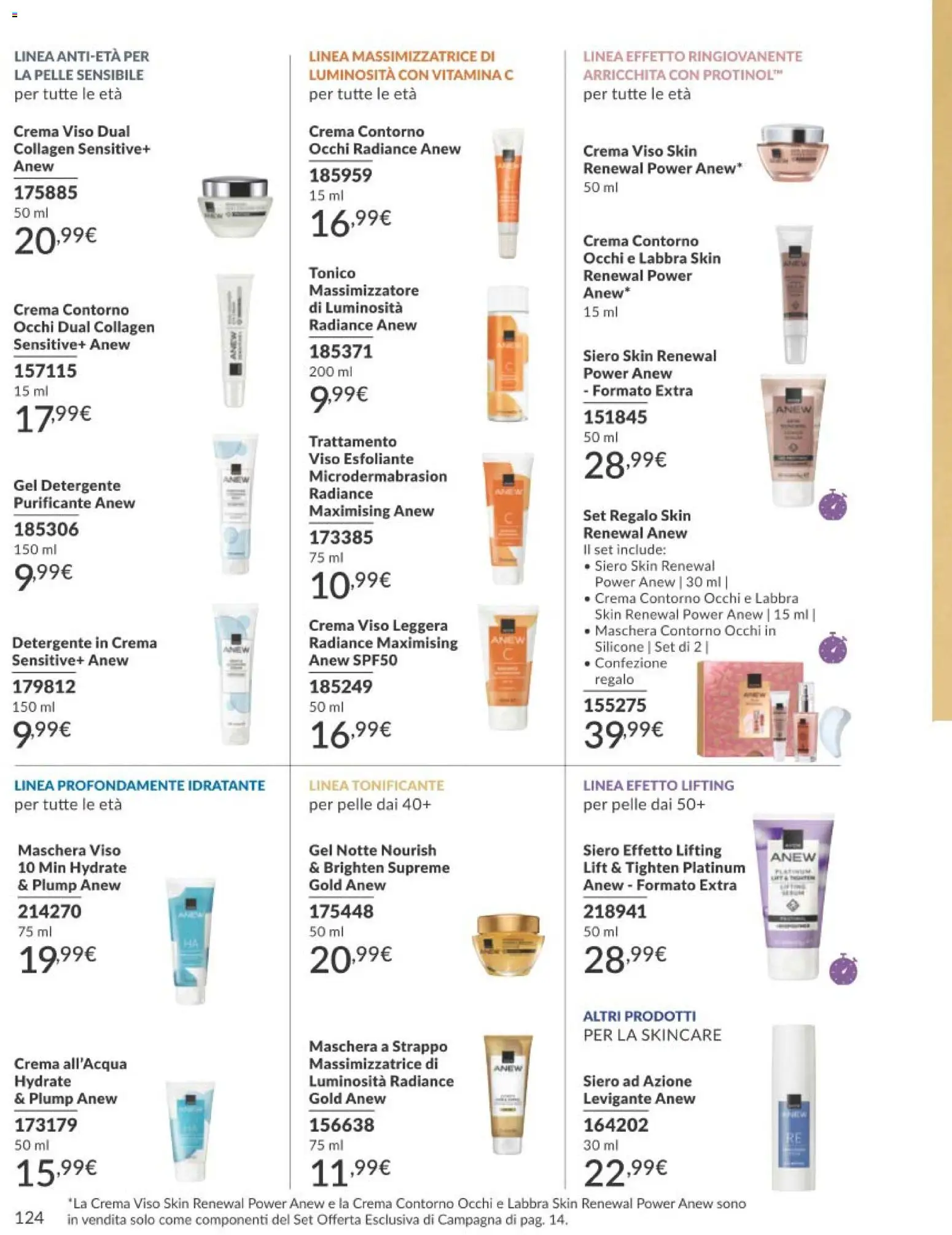 Volantino Avon del 01.04.2026 | Pagina: 124 | Prodotti: Crema, Maschera, Maschera viso, Crema viso