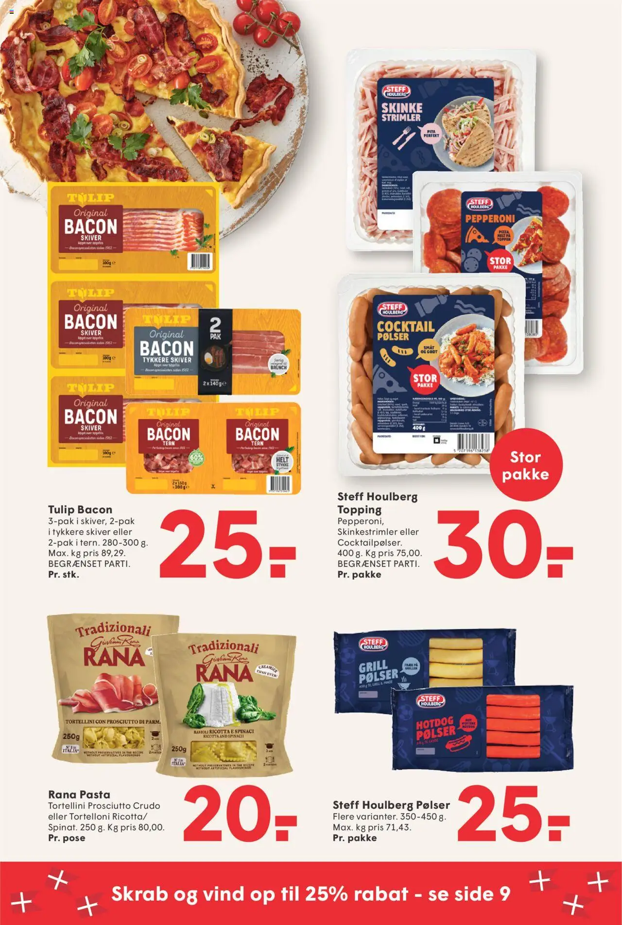 Spar tilbudsavis – gyldig fra 03.10.2025 | Side: 12 | Produkter: Pølser, Skinke, Pasta, Bacon
