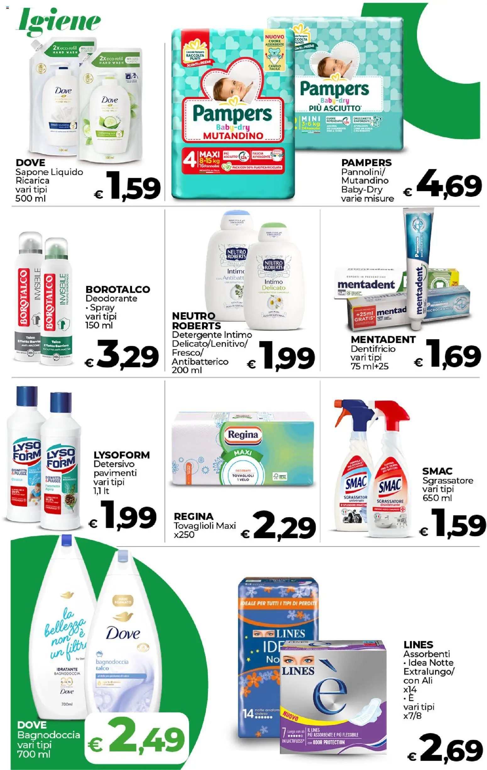 Volantino COOP del 17.01.2026 | Pagina: 20 | Prodotti: Pannolini, Deodorante, Dentifricio, Detergente intimo