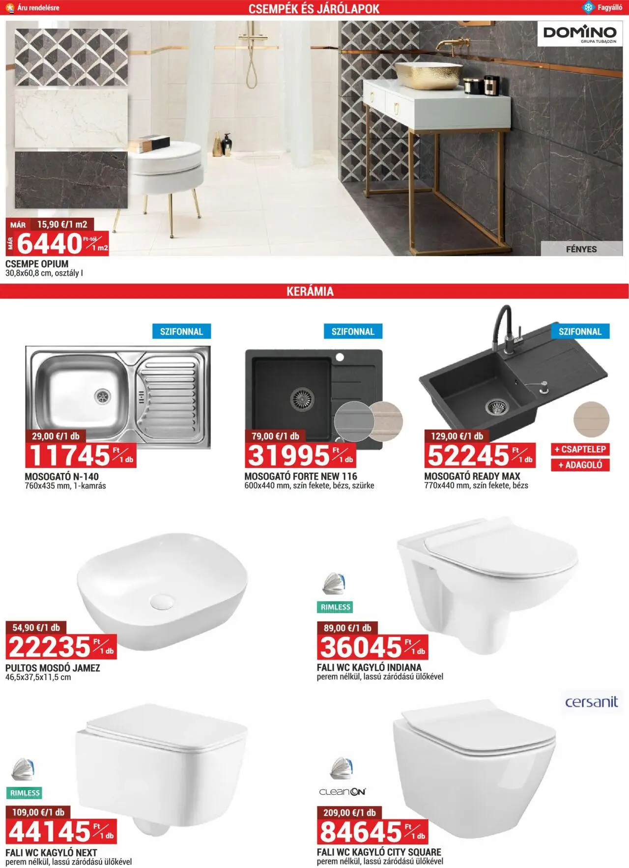 Merkury Market akciós ujság - amely érvényes a következő dátumtól: 01.08.2025 | Oldal: 5 | Termékek: Csaptelep, Csempék, WC, Csempe