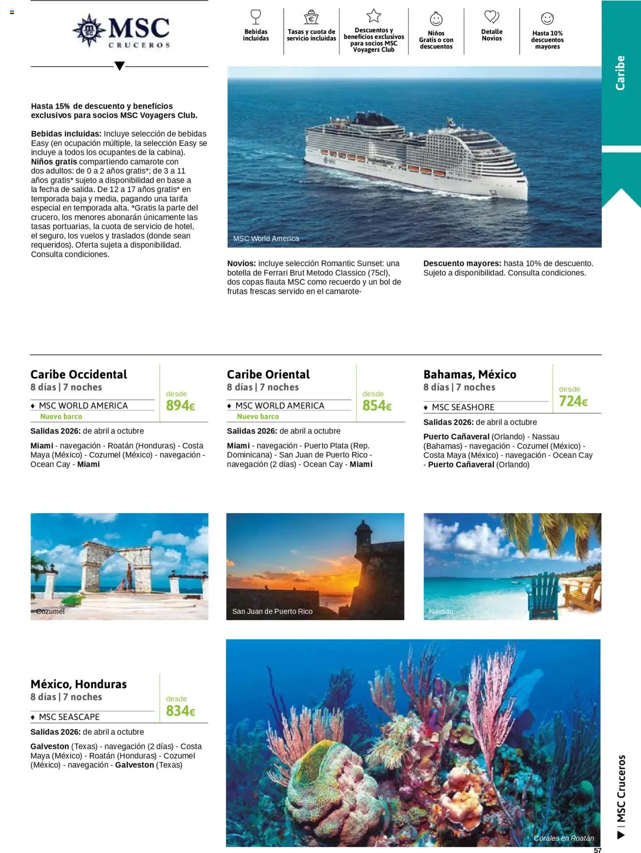 Viajes El Corte Inglés - Crucero Fantástico │ válido desde el 16.09.2025 | Página: 57 | Productos: Navegación