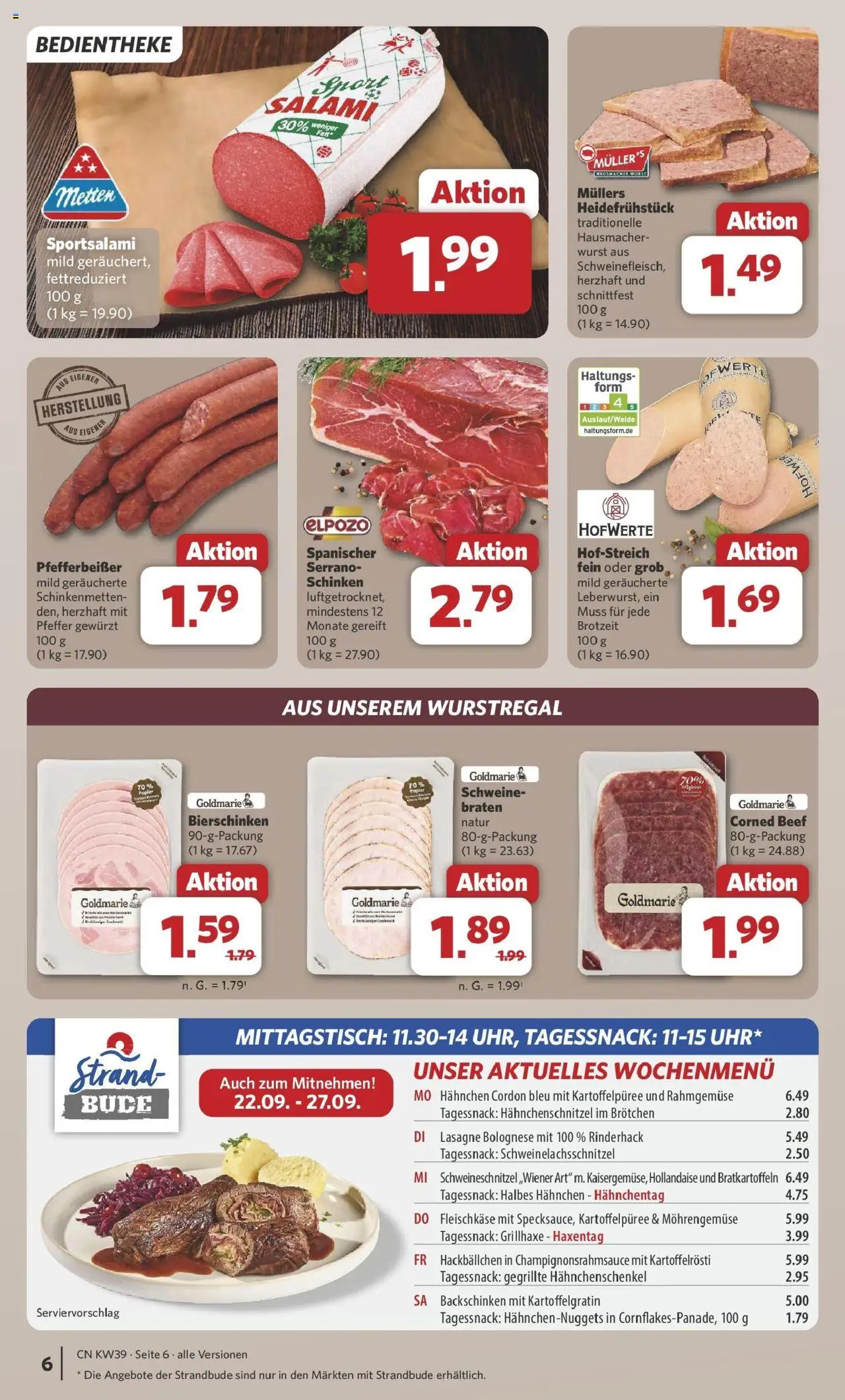 Combi Prospekt Twistringen	 – gültig ab 21.09.2025 | Seite: 6 | Produkte: Hahnchen, Pfeffer, Wurst, Schinken