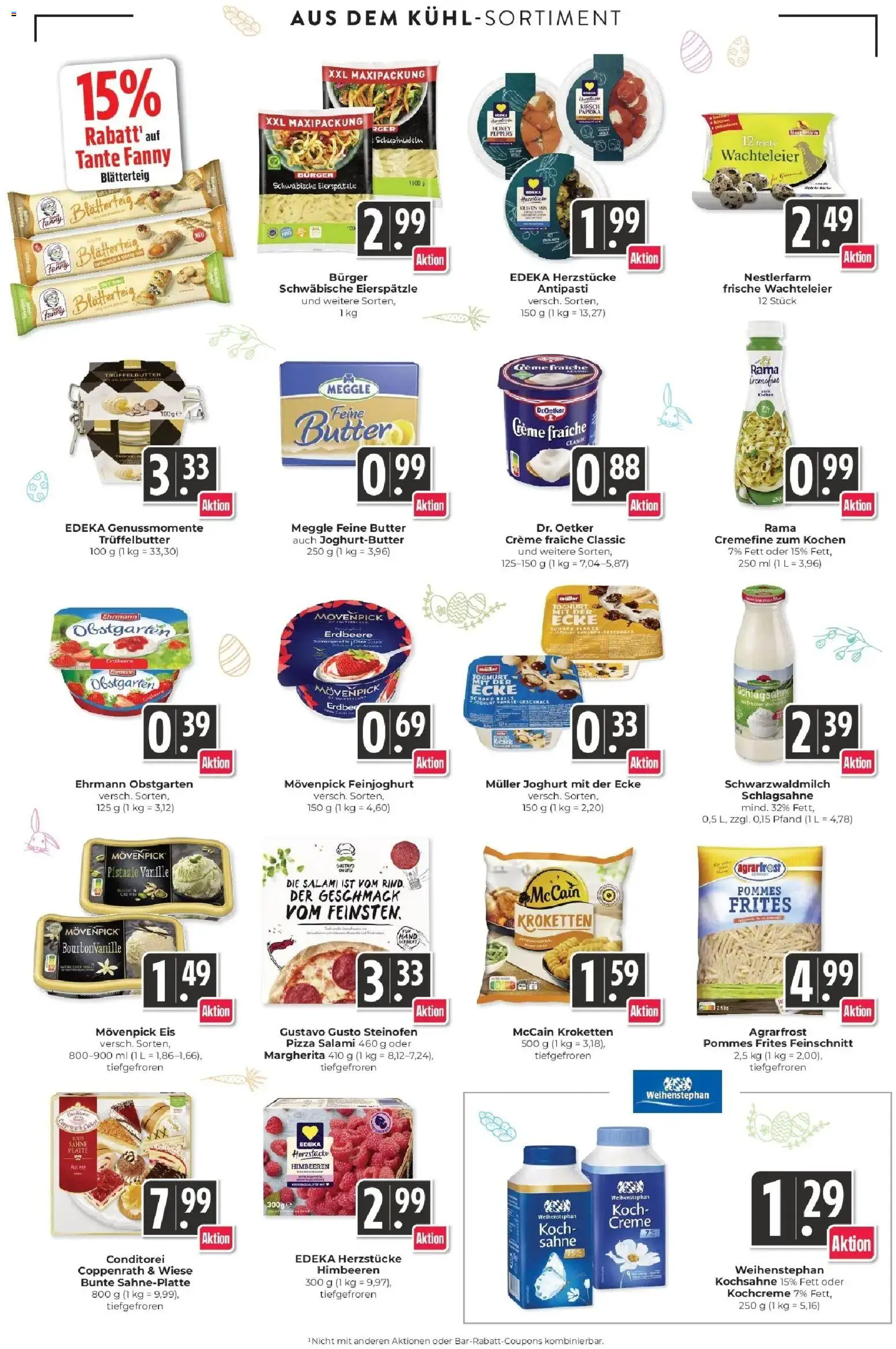 Edeka prospekt Schliengen	 – gültig ab 30.03.2026 | Seite: 9 | Produkte: Gustavo gusto, Schlagsahne, Rama cremefine, Salami