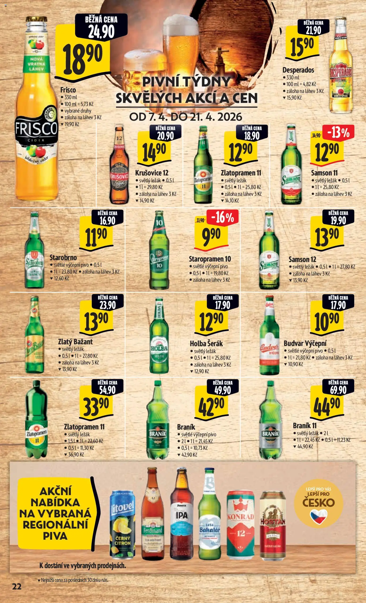 Albert leták - Hypermarket od 07.04.2026 | Strana: 32 | Produkty: Zlatopramen, Frisco, Braník, Zlatopramen 11