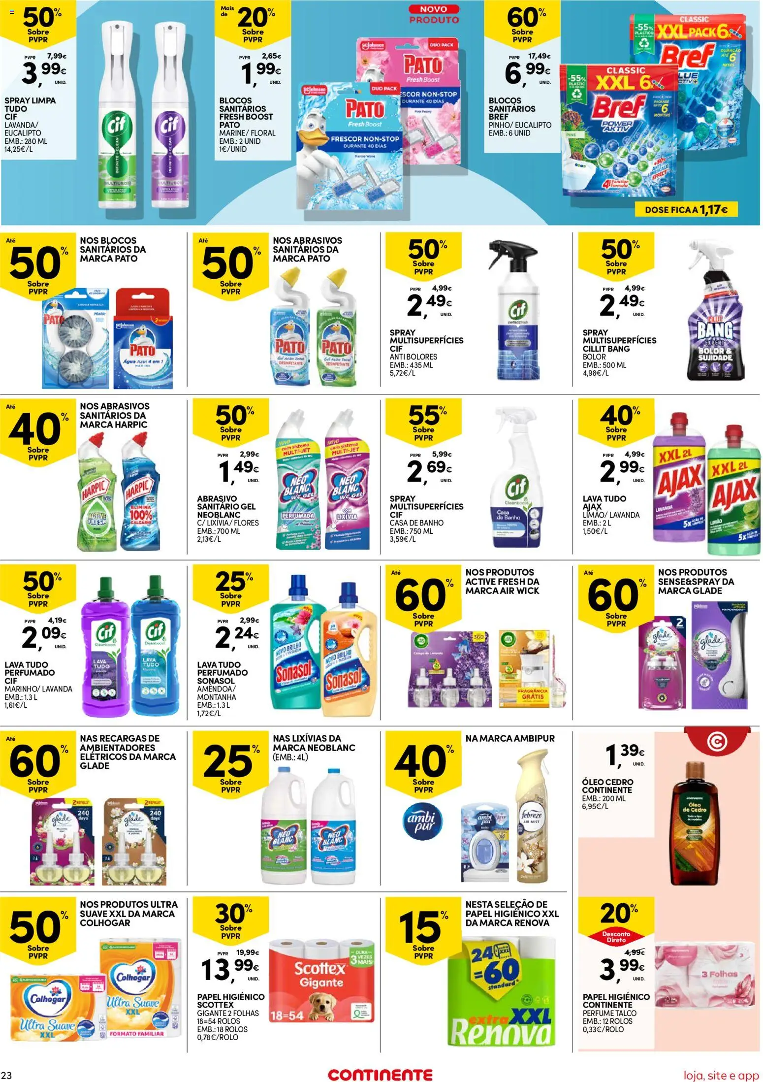 Continente Semanal Continente Bom Dia │ válido de 07.04.2026 | Página: 23 | Produtos: Papel higiénico, Perfume, Fragrância, Banho
