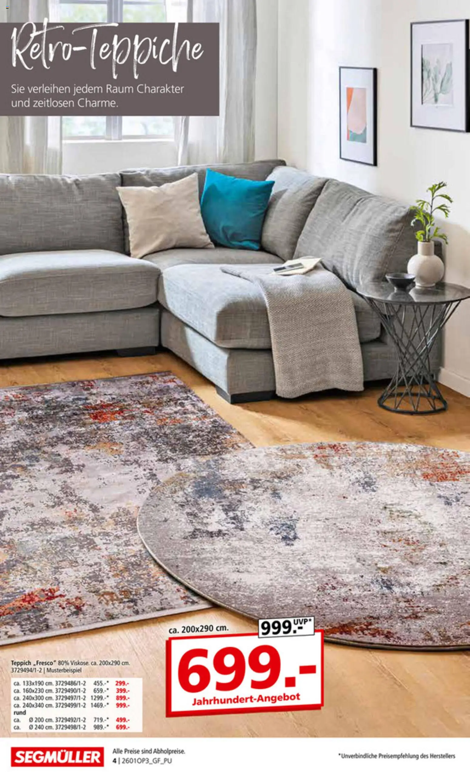 Segmüller Teppich Spezial  – gültig ab 29.12.2025 | Seite: 4 | Produkte: Teppich