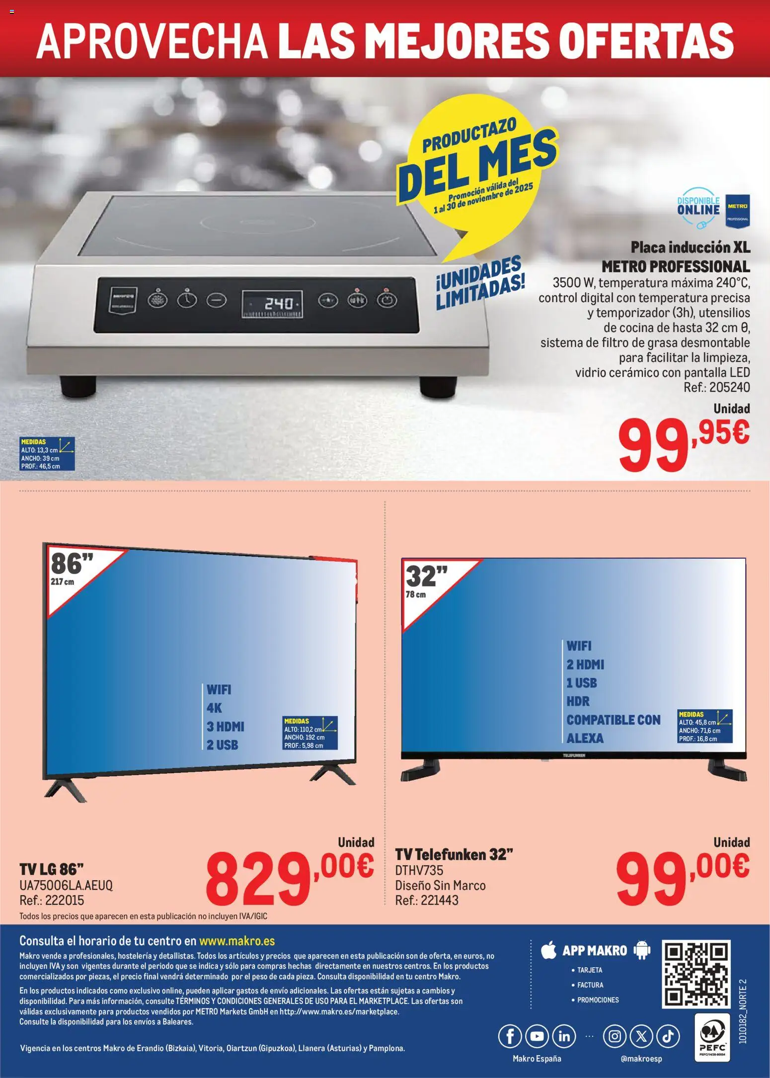 Makro - Precios Norte II │ válido desde el 03.11.2025 | Página: 32 | Productos: USB, Cocina, Marco, Peso