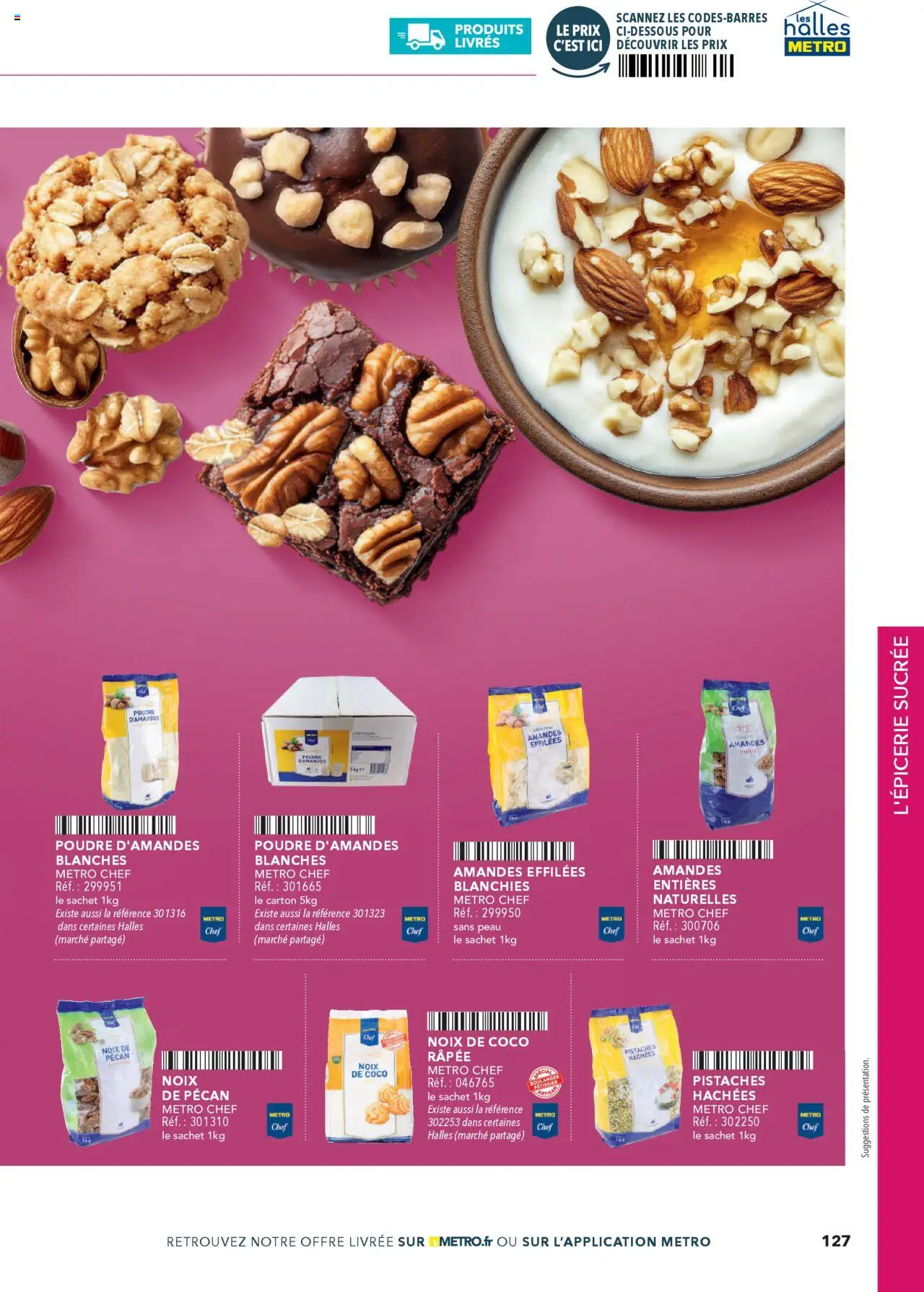  | Page: 127 | Produits: Noix de coco, Poudre, Noix, Amandes