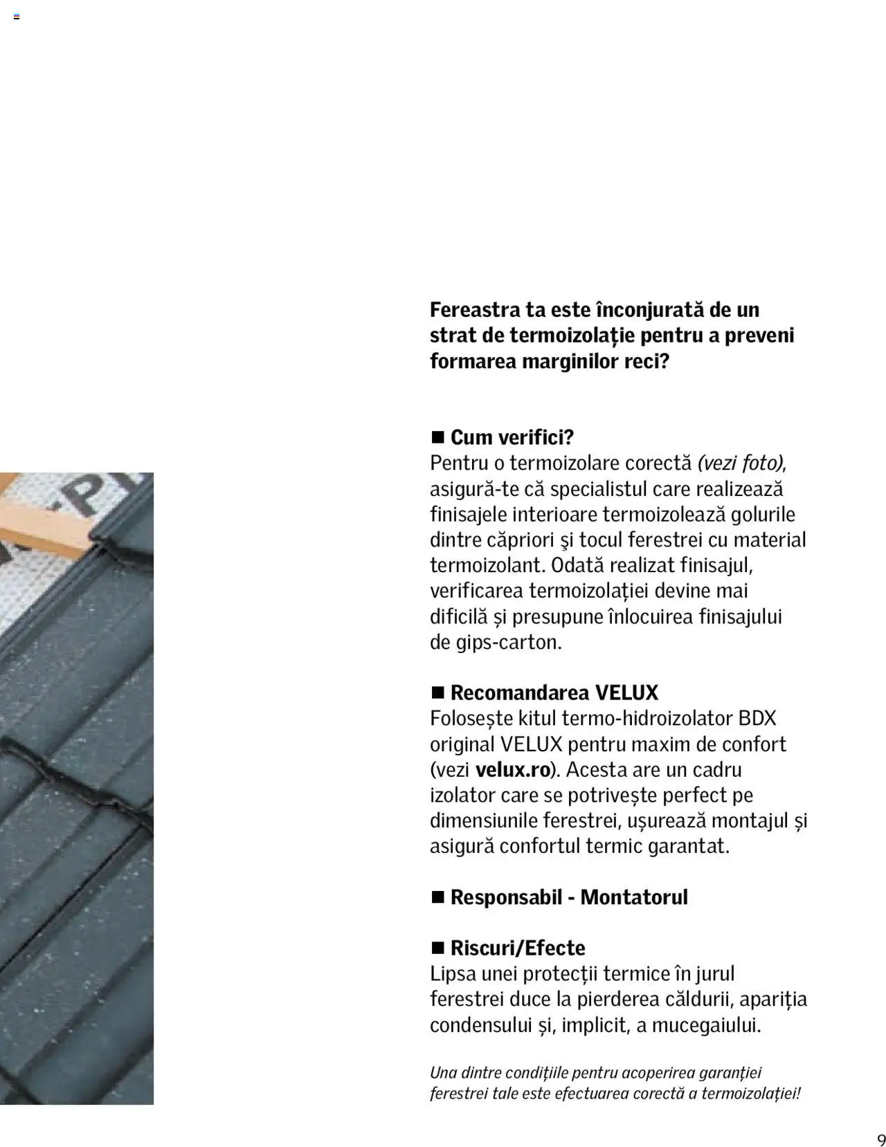 Velux catalog - Sfaturi și recomandări pentru un drum rapid și ușor către mansarda ta luminoasă – valabil de la 01.01.2025 | Pagină: 9 | Produse: Fereastră