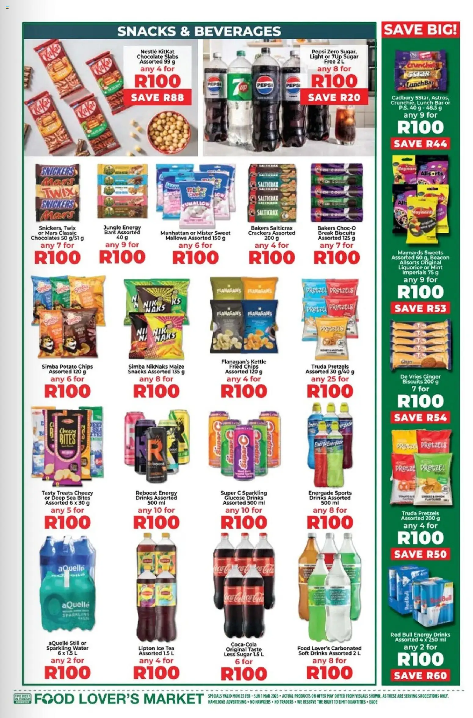 New Food Lover's Market catalogue – valid from 23.02.2026 | Page: 11 | Products: Light, Tea, Chips, Water
