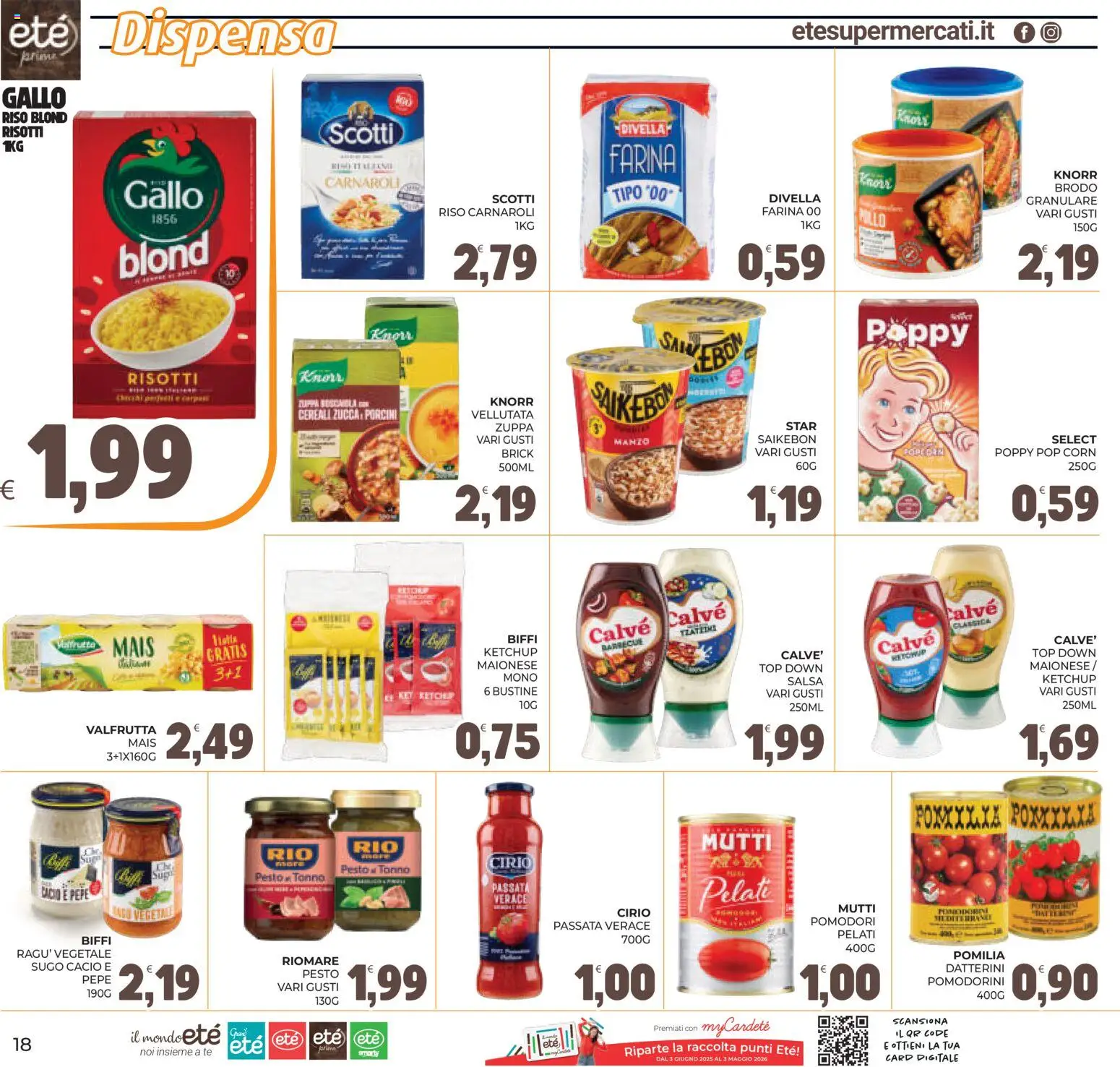 Volantino Eté del 07.04.2026 | Pagina: 18 | Prodotti: Maionese, Pesto, Tonno, Mutti passata