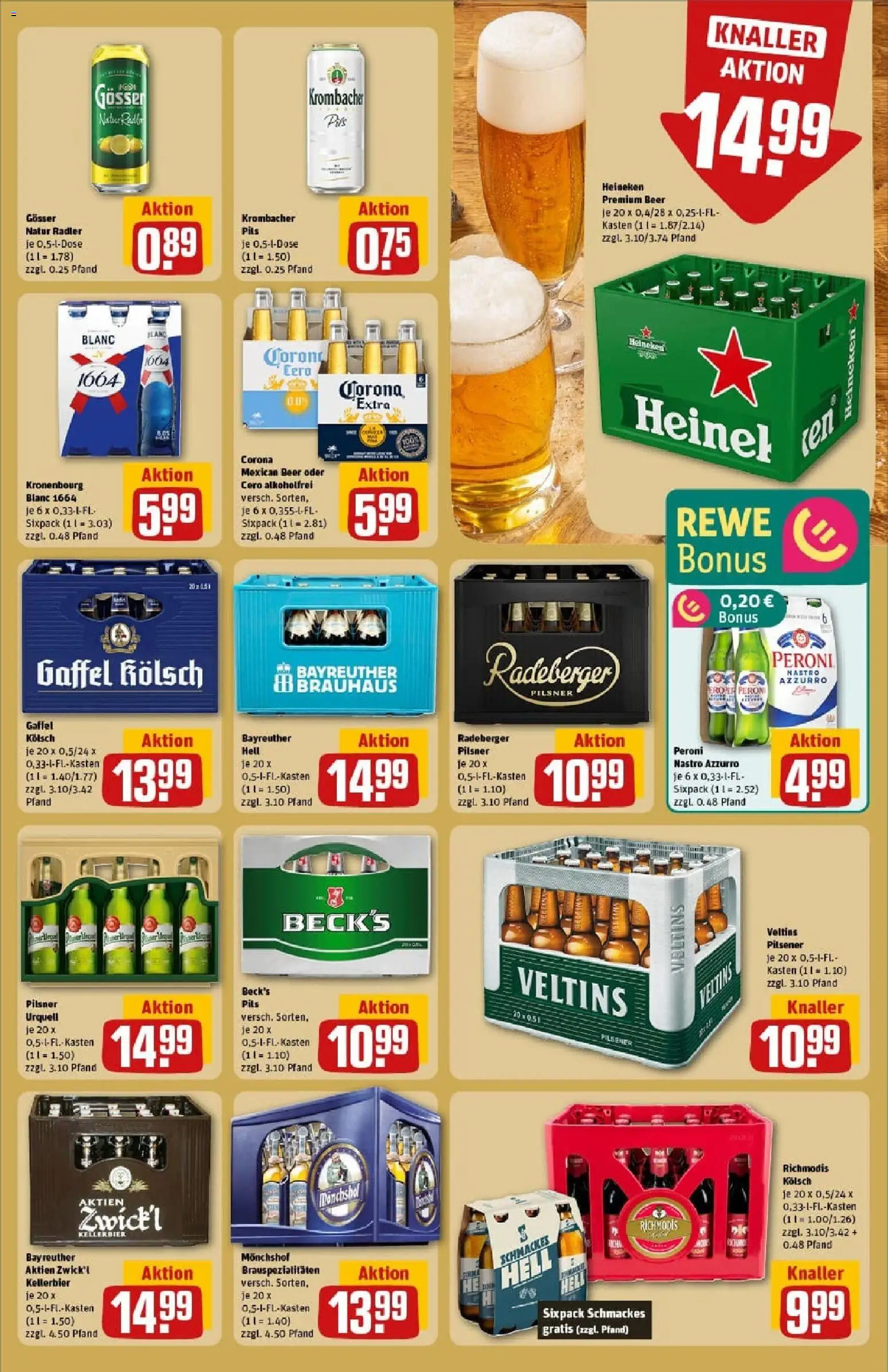Rewe prospekt Bonn / Beuel	 – gültig ab 26.10.2025 | Seite: 27 | Produkte: Bayreuther hell, Monchshof, Radler, Radeberger pilsner