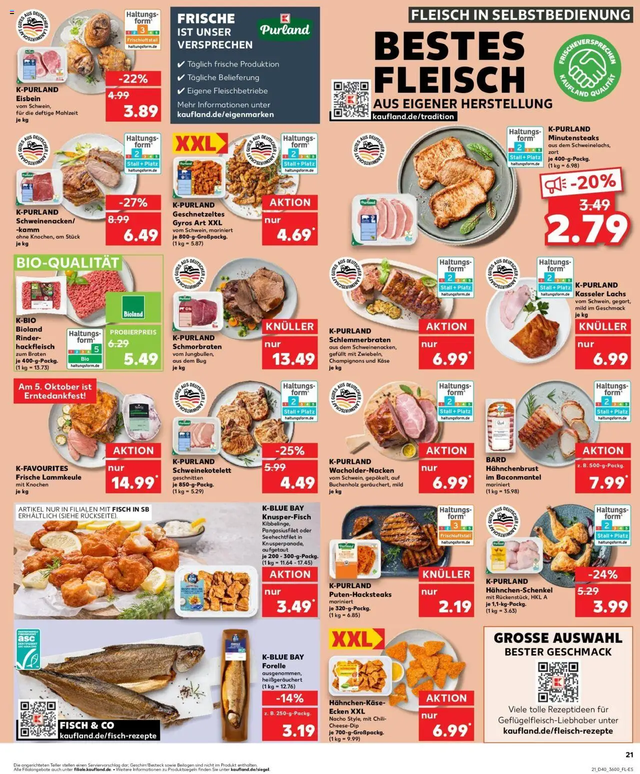Kaufland prospekt Ahrensfelde	 – gültig ab 05.10.2025 | Seite: 21 | Produkte: Fisch, Champignons, Lachs, Chili