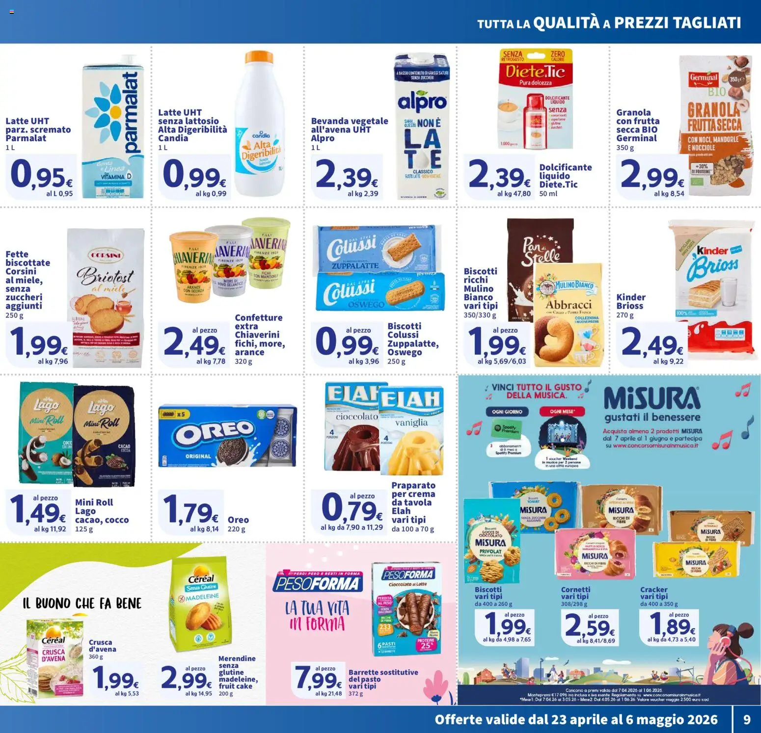 Volantino SIGMA del 23.04.2026 | Pagina: 9 | Prodotti: Crema, Arance, Nocciole, Merendine