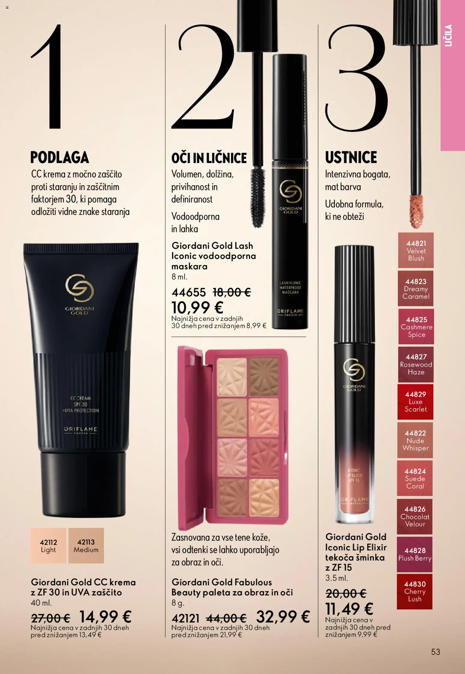 Novi Oriflame katalog ponudbe – veljaven od 22.04.2026 | Stran: 53 | Izdelki: Licila, Maskara, Krema, Barva