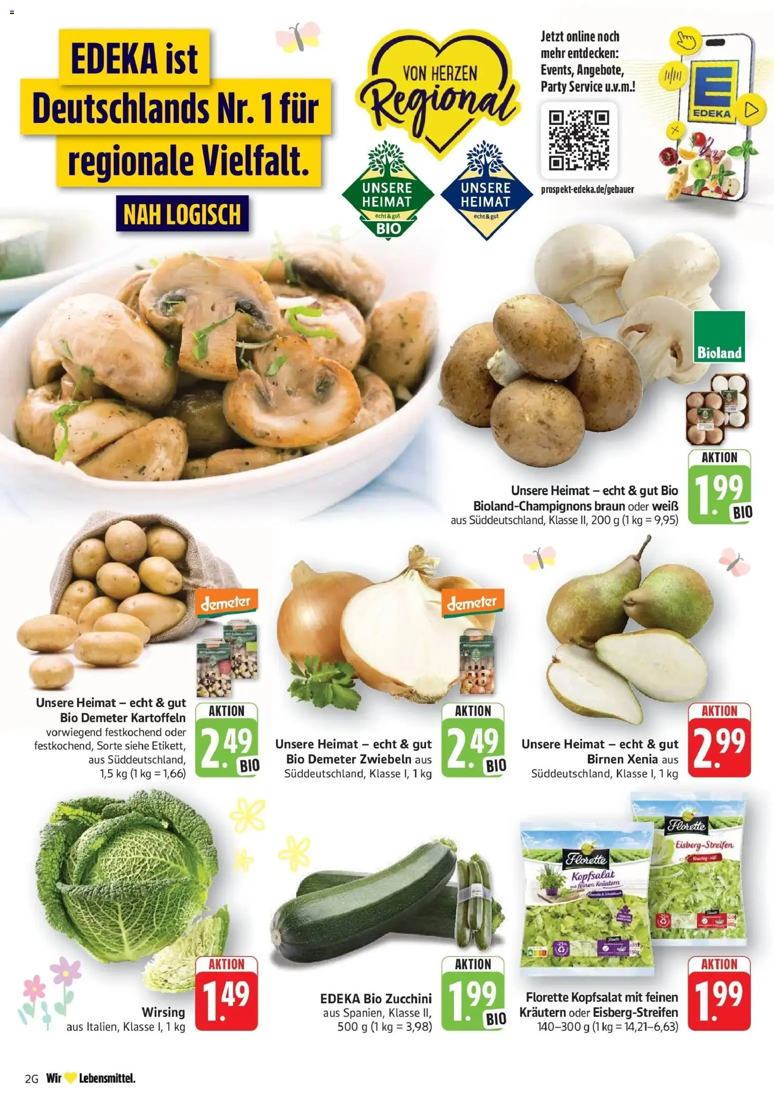 E center Prospekt Göppingen	 – gültig ab 23.03.2026 | Seite: 2 | Produkte: Kartoffeln, Zwiebeln, Zucchini