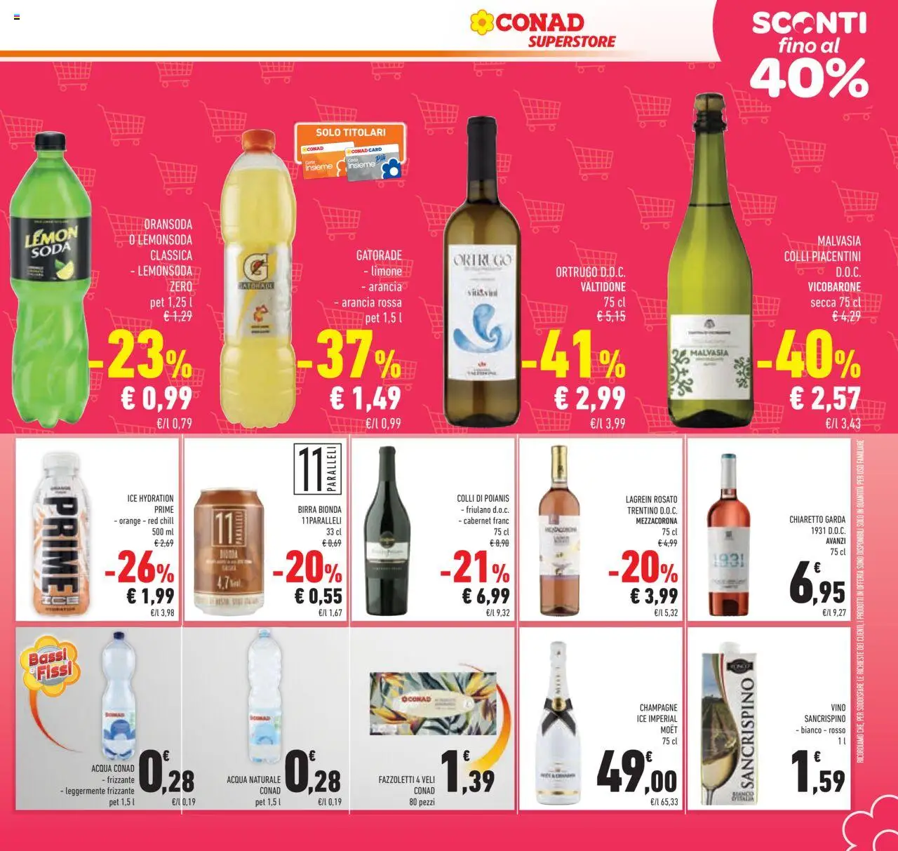 Volantino Conad del 16.07.2025 | Pagina: 21 | Prodotti: Birra, Acqua, Limone, Vino