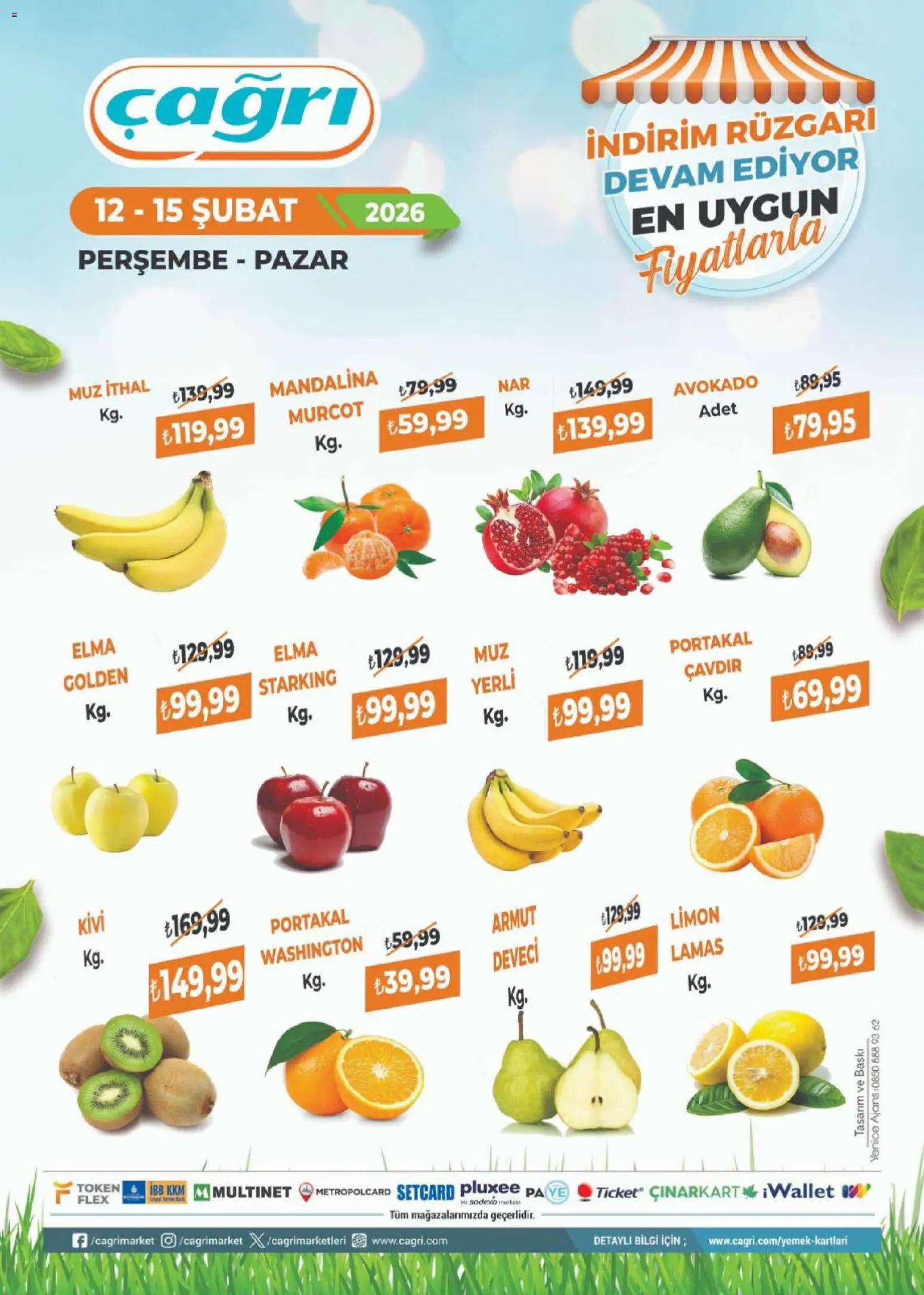 Çağrı Market - Manav Katalog - 12.02.2026 tarihinden itibaren geçerlidir | Sayfa: 2 | Ürünler: Baskı, Elma, Muz, Avokado