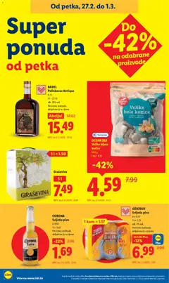OŽUJSKO Svijetlo pivo, 6 x 0,5 l, alk. 5% vol. Povratna naknada uključena je u cijenu - Pregled kataloga iz trgovine Lidl, vrijedi od 23.02.2026 | Stranica: 64