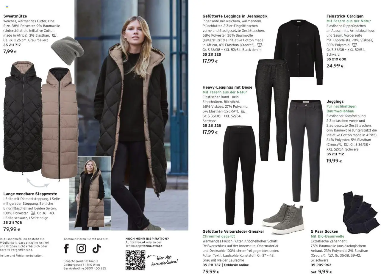 Tchibo Eduscho - Pullis & Westen gültig ab 13.10.2025 | Seite: 17 | Produkte: Socken, Leggings