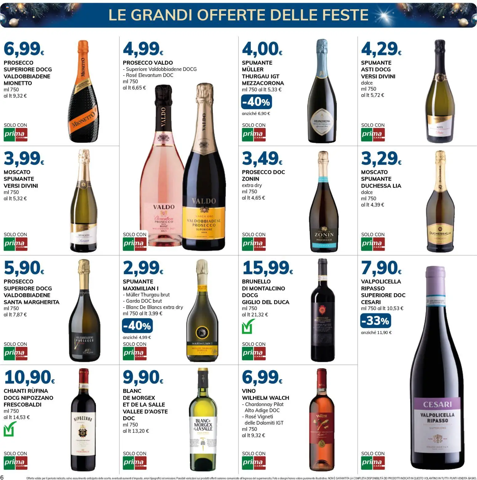 Volantino Basko del 09.12.2025 | Pagina: 6 | Prodotti: Prosecco, Vino, Spumante