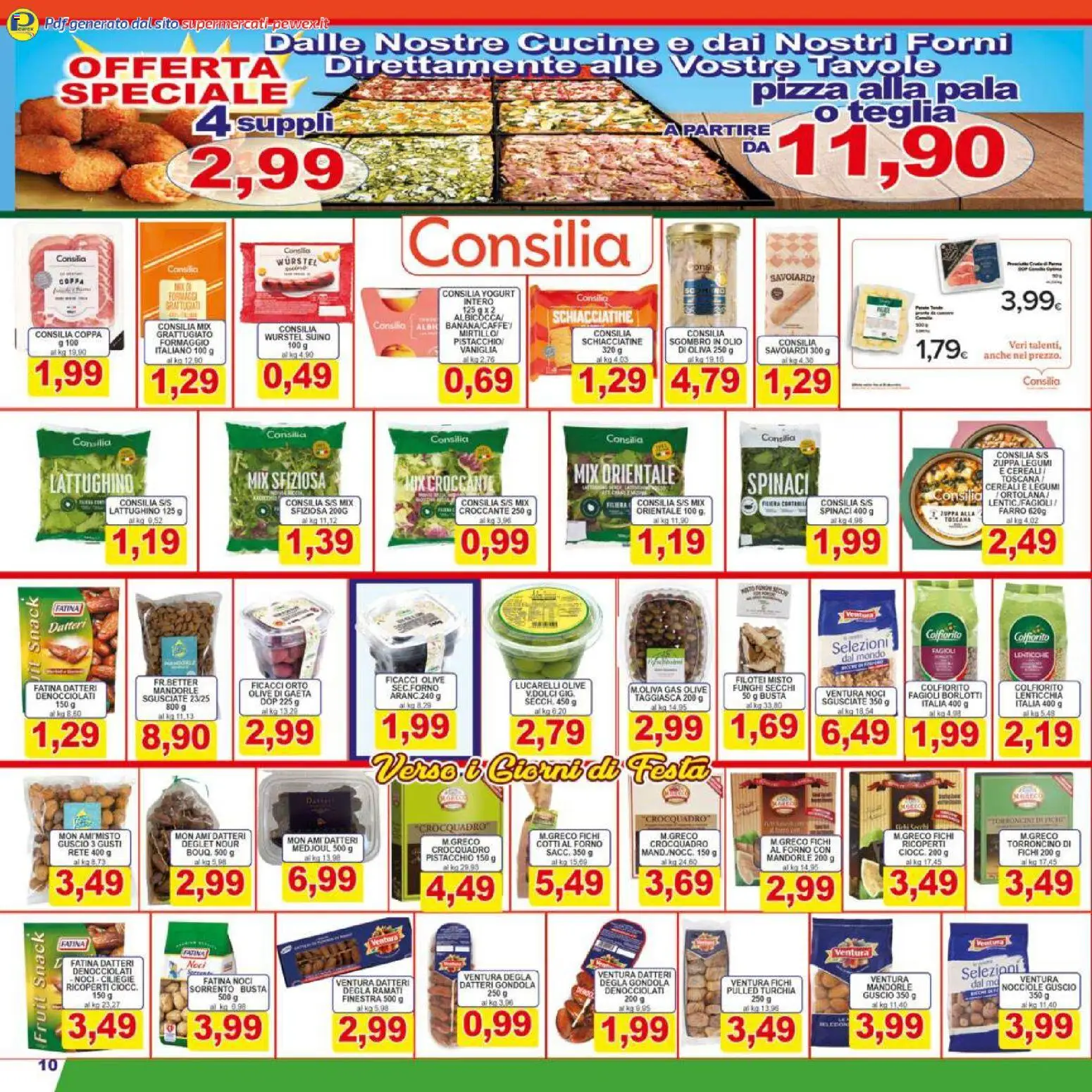 Volantino Pewex del 06.12.2025 | Pagina: 10 | Prodotti: Teglia, Olio, Mandorle, Sgombro