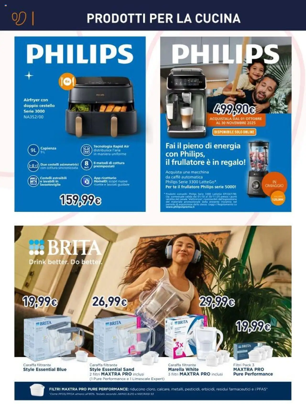 Volantino Unieuro del 13.10.2025 | Pagina: 4 | Prodotti: Caraffa, Caffè, Tè, Lavastoviglie