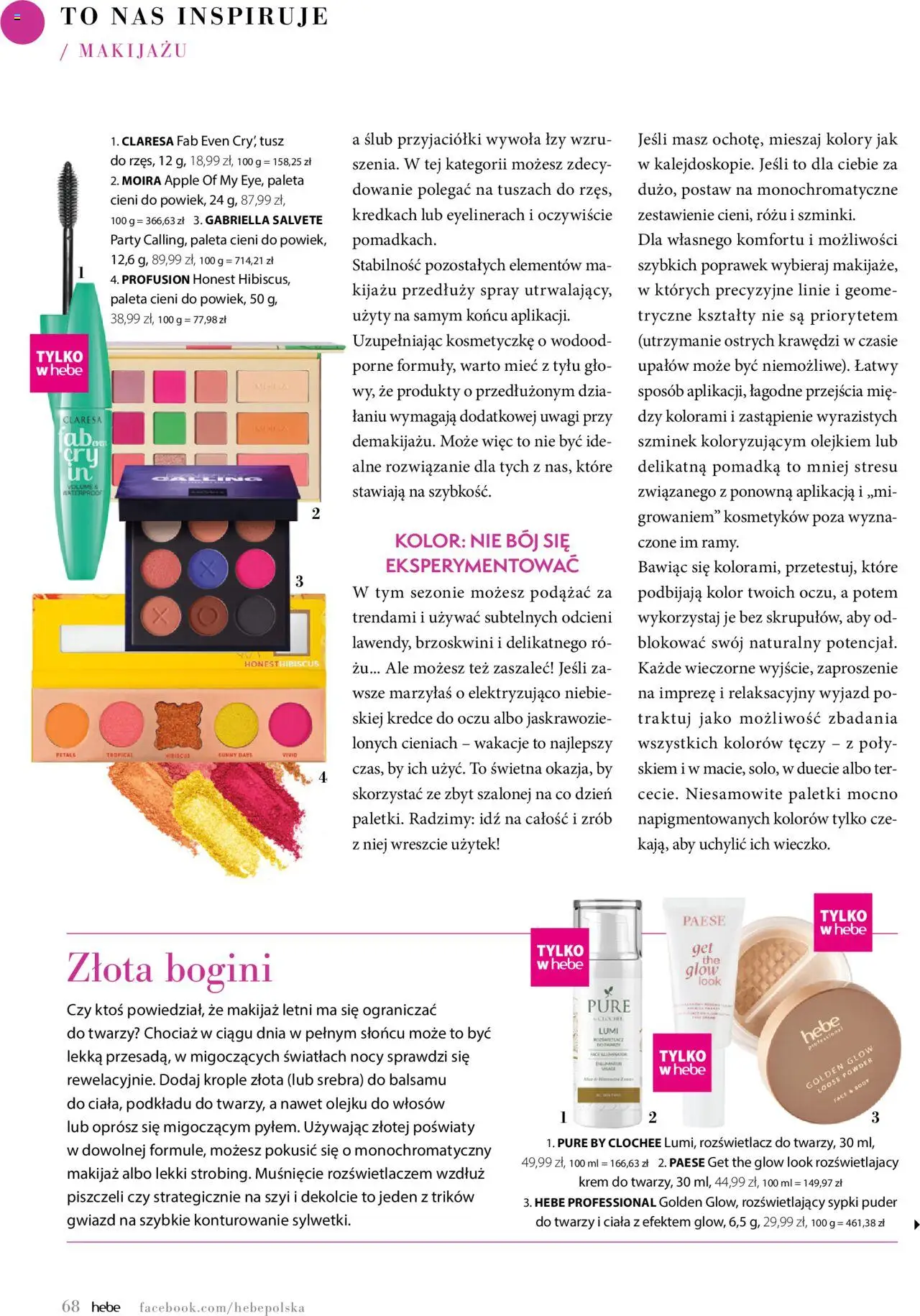 Hebe Gazetka - Magazyn od 01.05.2025 | Strona: 68 | Produkty: Pomadka, Makijaż, Body, Krem