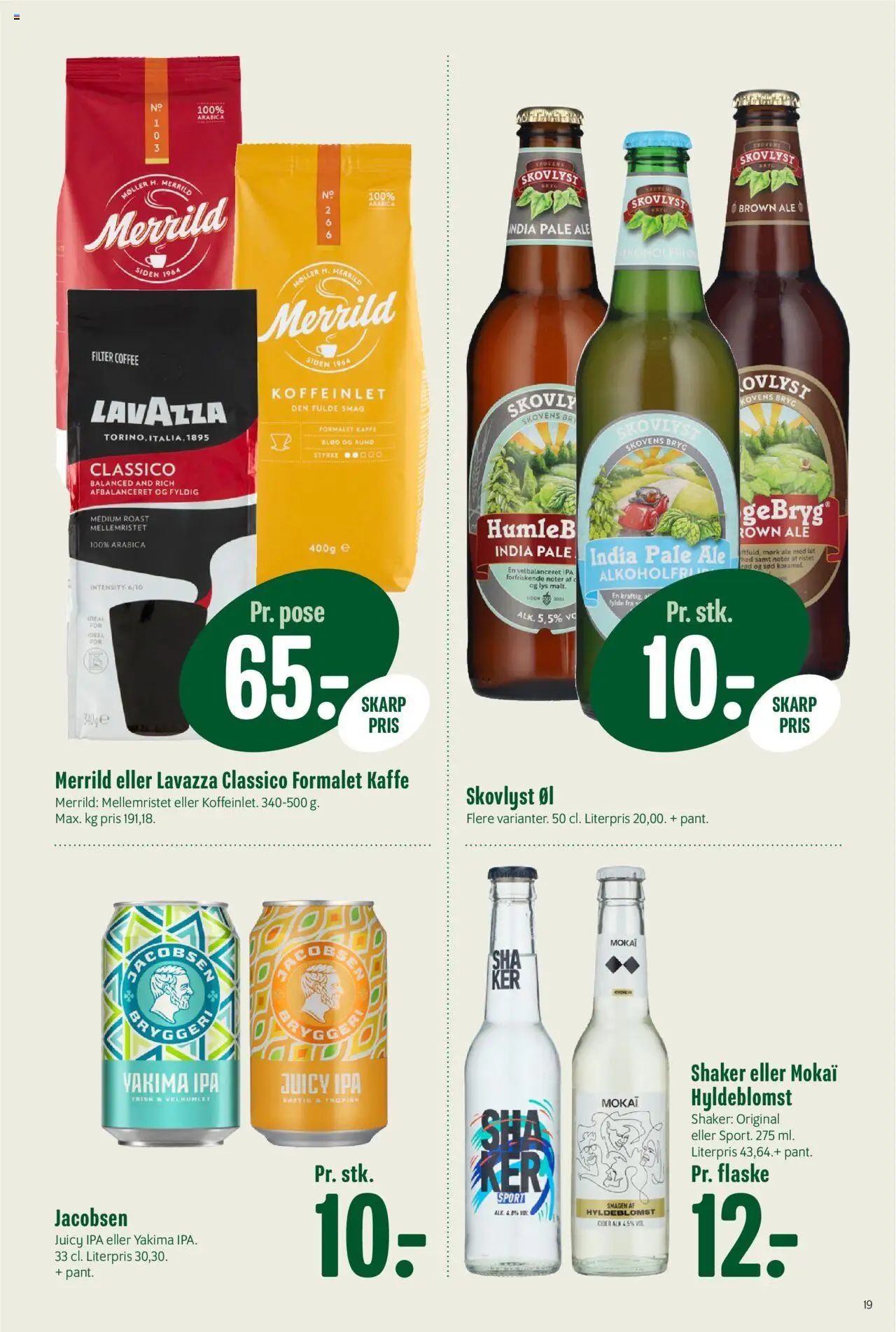Min Købmand Tilbudsavis gyldig fra 22.08.2025 | Side: 19 | Produkter: Kaffe, Øl, Cider