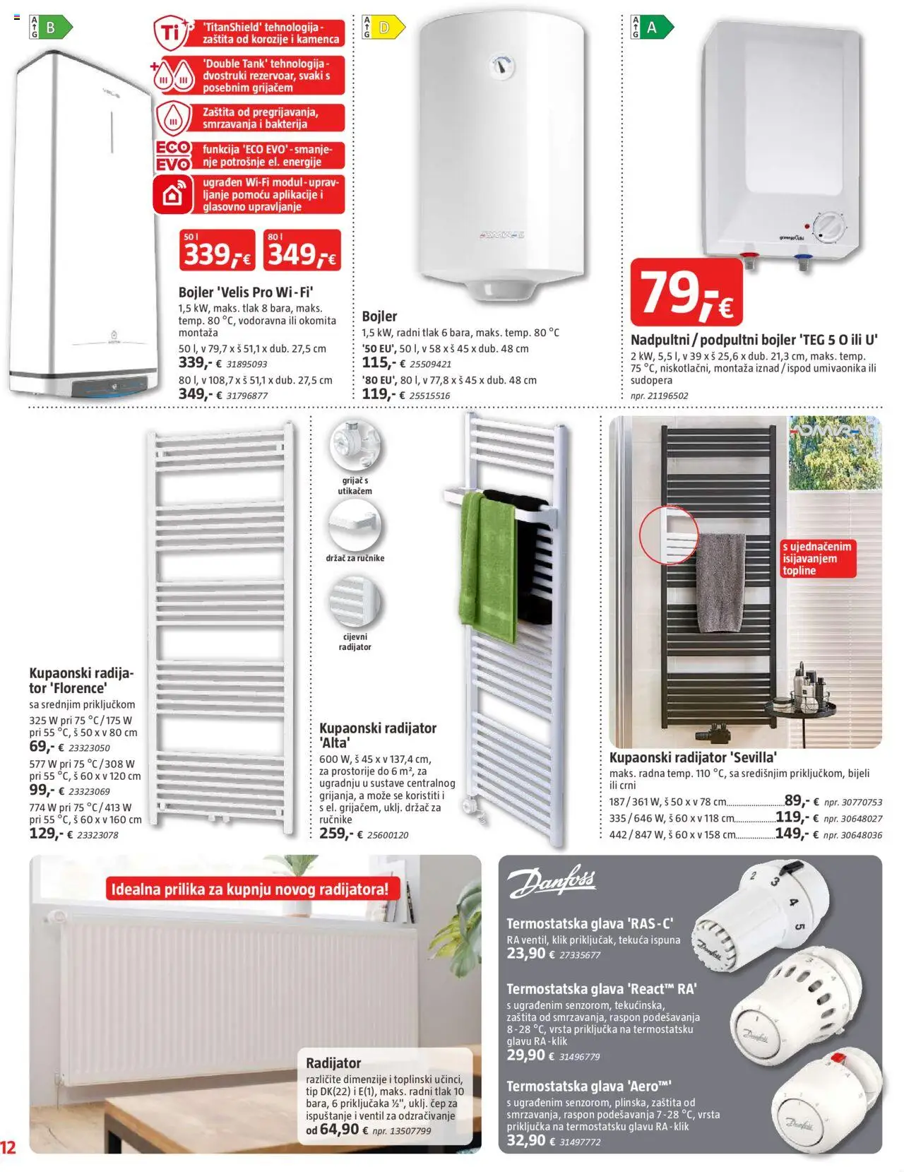 Bauhaus katalog | vrijedi od 01.10.2025 | Stranica: 12 | Proizvodi: Radijator, Ventil