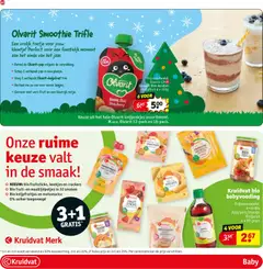 Olvarit 12+M Banaan Kiwi Aardbei Knijpfruit, Olvarit 12+M Banaan Kiwi Aardbei Knijpfruit 6 x 100g - Voorbeeld van een folder van Kruidvat, geldig van 15.12.2025 | Pagina: 66