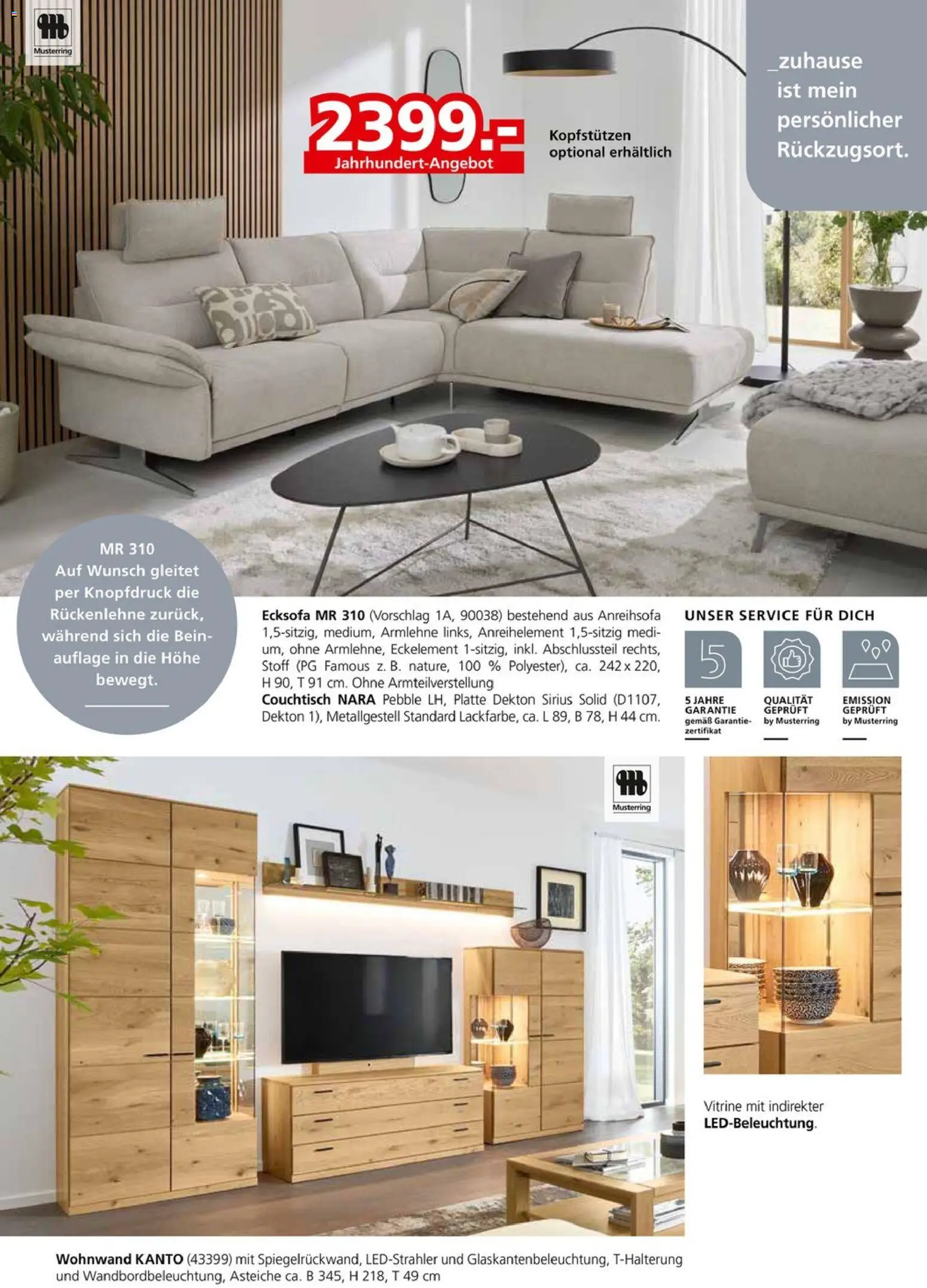 Segmüller Musterring  – gültig ab 03.11.2025 | Seite: 11 | Produkte: Ecksofa, Wohnwand, Vitrine, Couchtisch