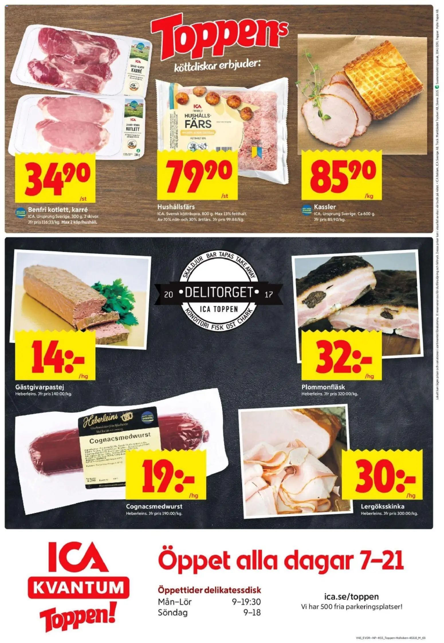 ICA Kvantum reklamblad aktuell från 03.11.2025 | Sida: 12 | Produkter: Kassler, Hylla, Ost