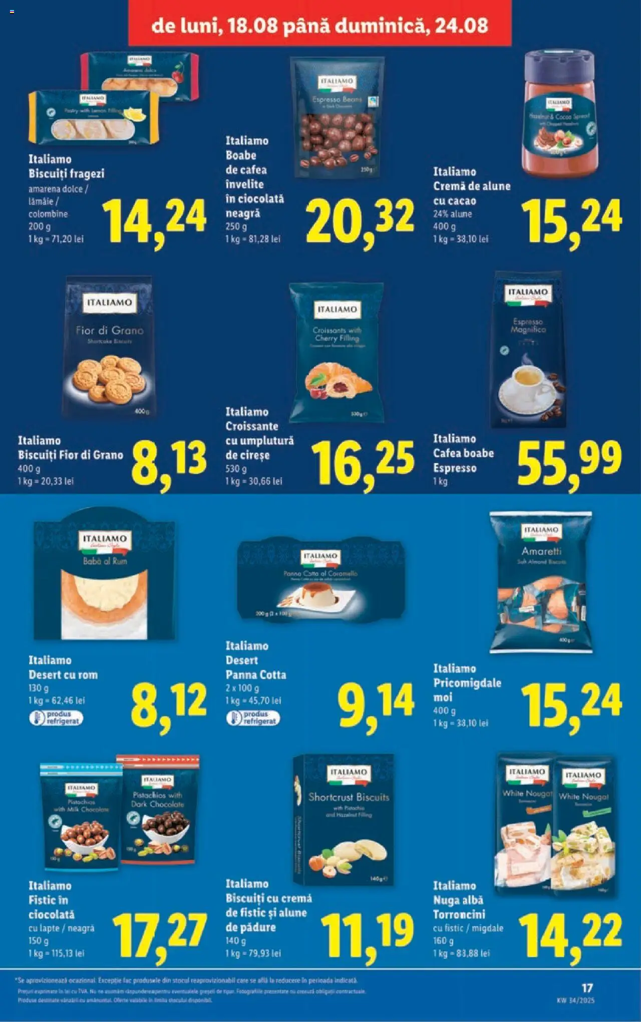 Catalog Lidl – valabil de la 18.08.2025 | Pagină: 17 | Produse: Cafea, Cacao, Biscuiți, Cireșe