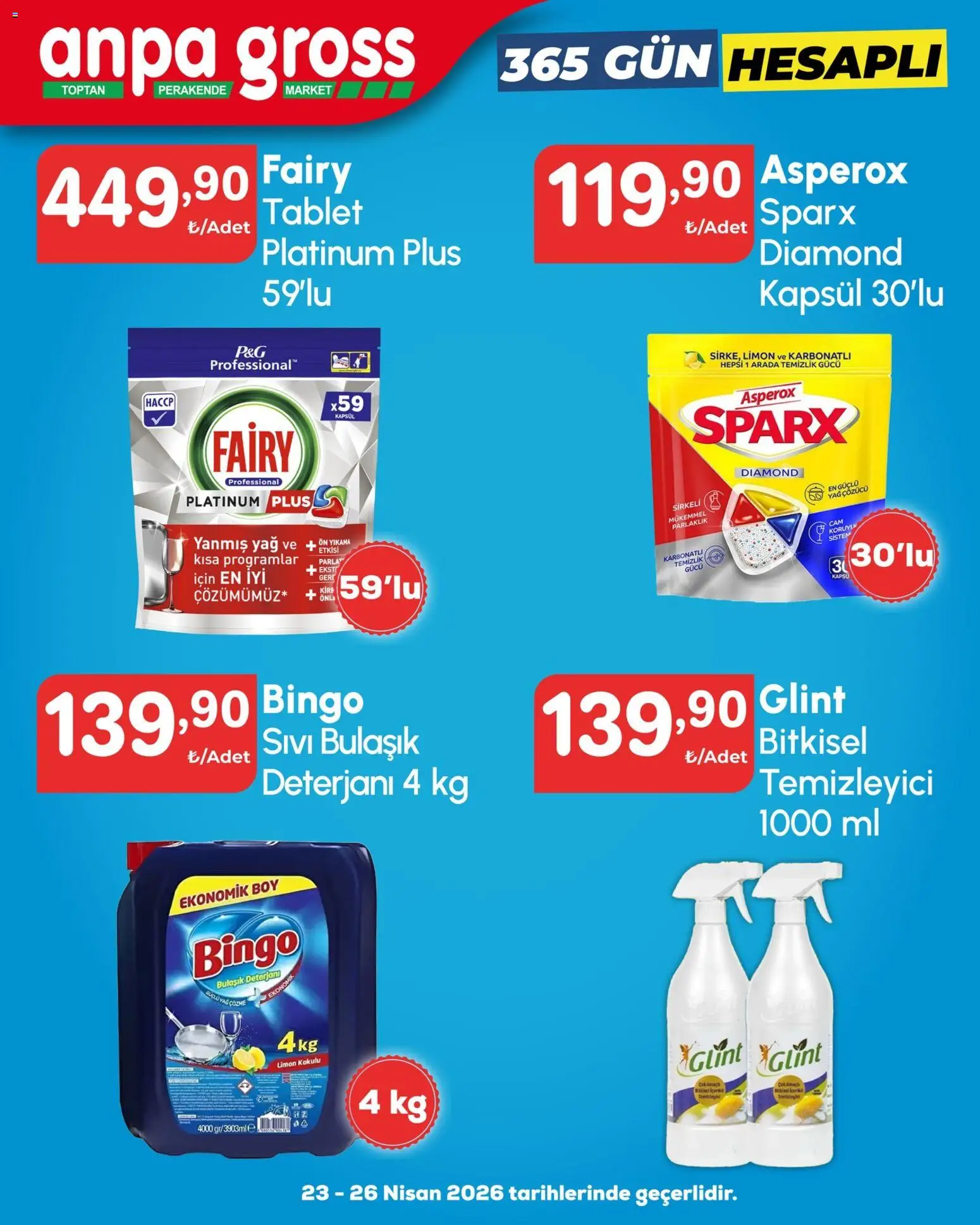 Anpa Gross Katalog - 23.04.2026 tarihinden itibaren geçerlidir | Sayfa: 16 | Ürünler: Yağ, Yağ çözücü, Limon, Tablet