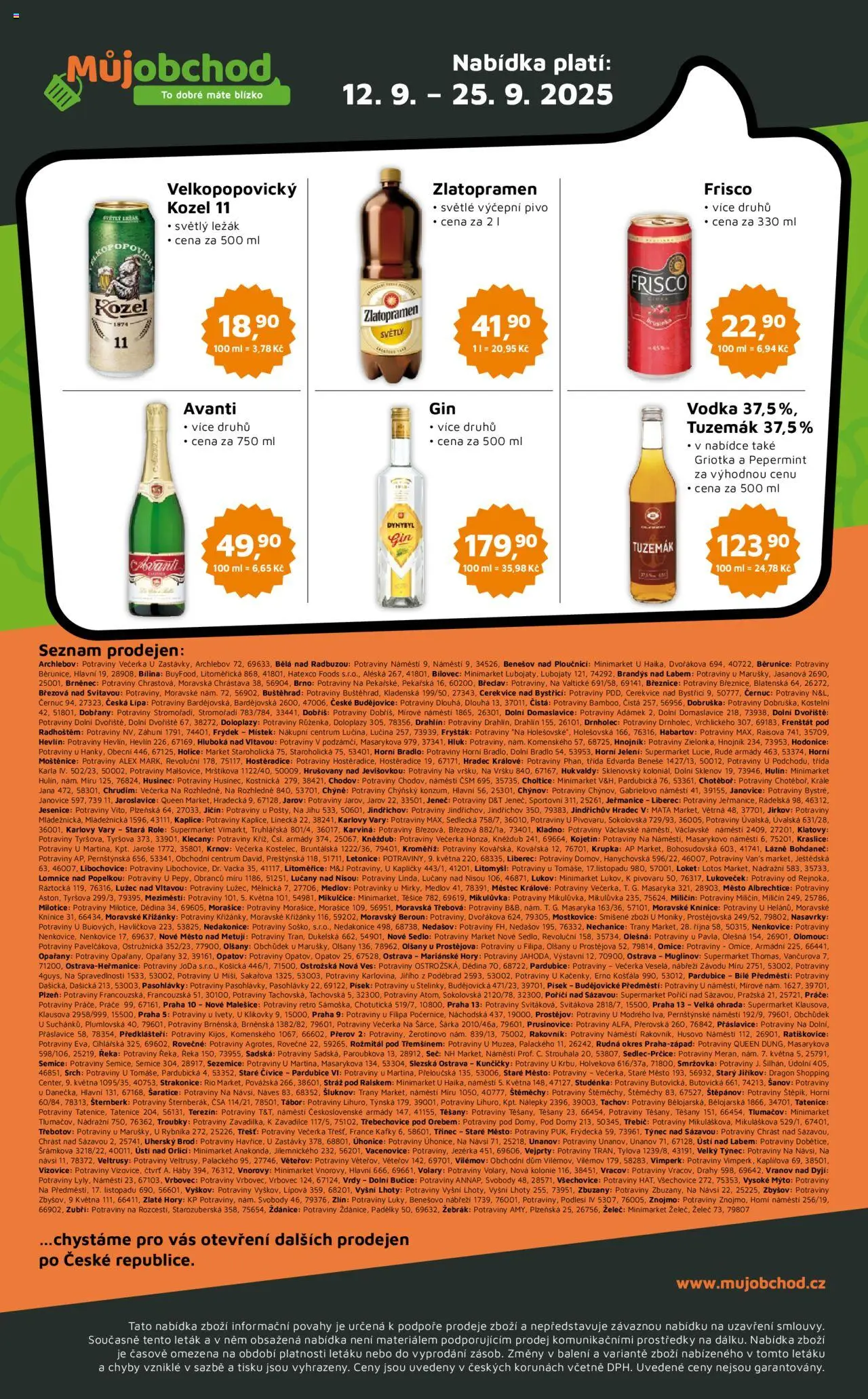 Můj obchod leták - Brand od 12.09.2025 | Strana: 4 | Produkty: Pivo, Frisco, Kozel 11, Potraviny