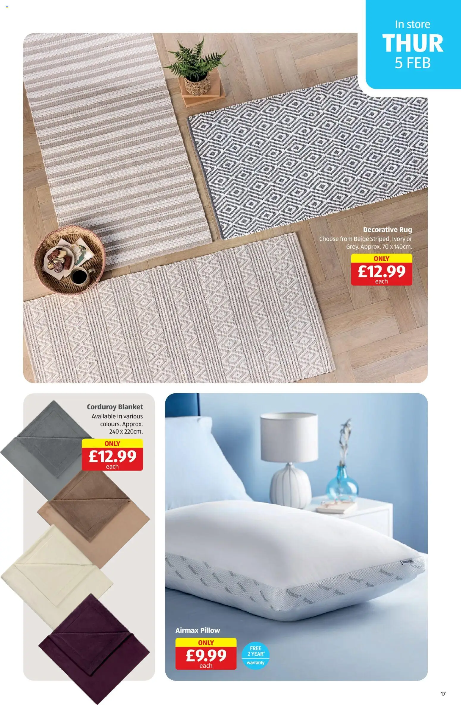 {H1} | Page: 17 | Products: Rug, Pillow, Blanket