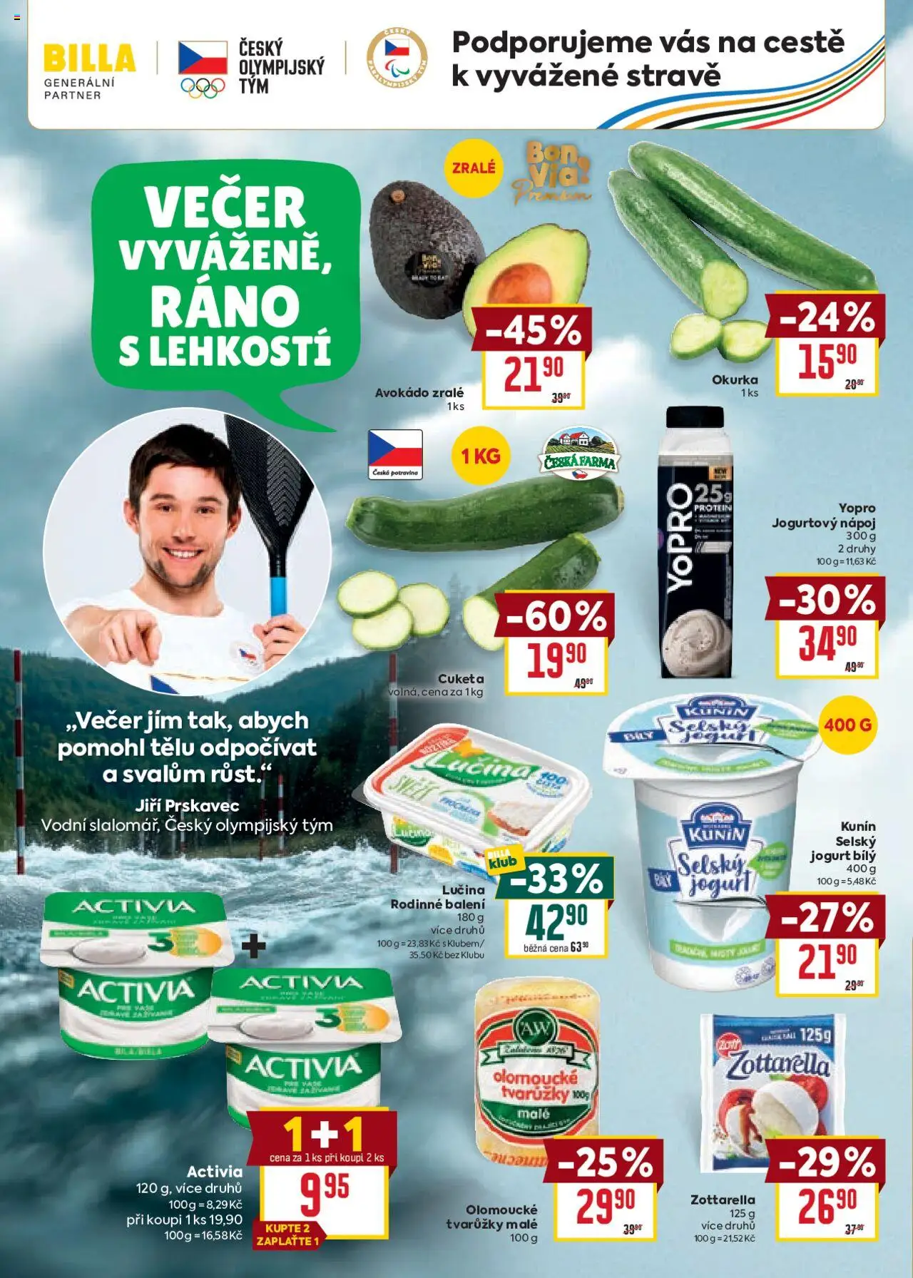 Billa Velký leták od 20.08.2025 | Strana: 10 | Produkty: Tvarůžky, Olomoucké tvarůžky, Avokádo, Okurka