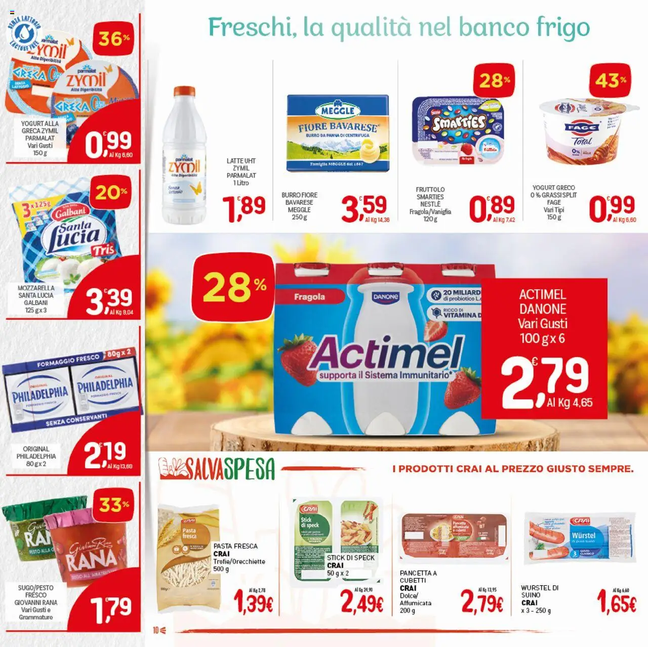 Volantino CRAI del 16.10.2025 | Pagina: 10 | Prodotti: Yogurt, Panna, Pancetta, Suino