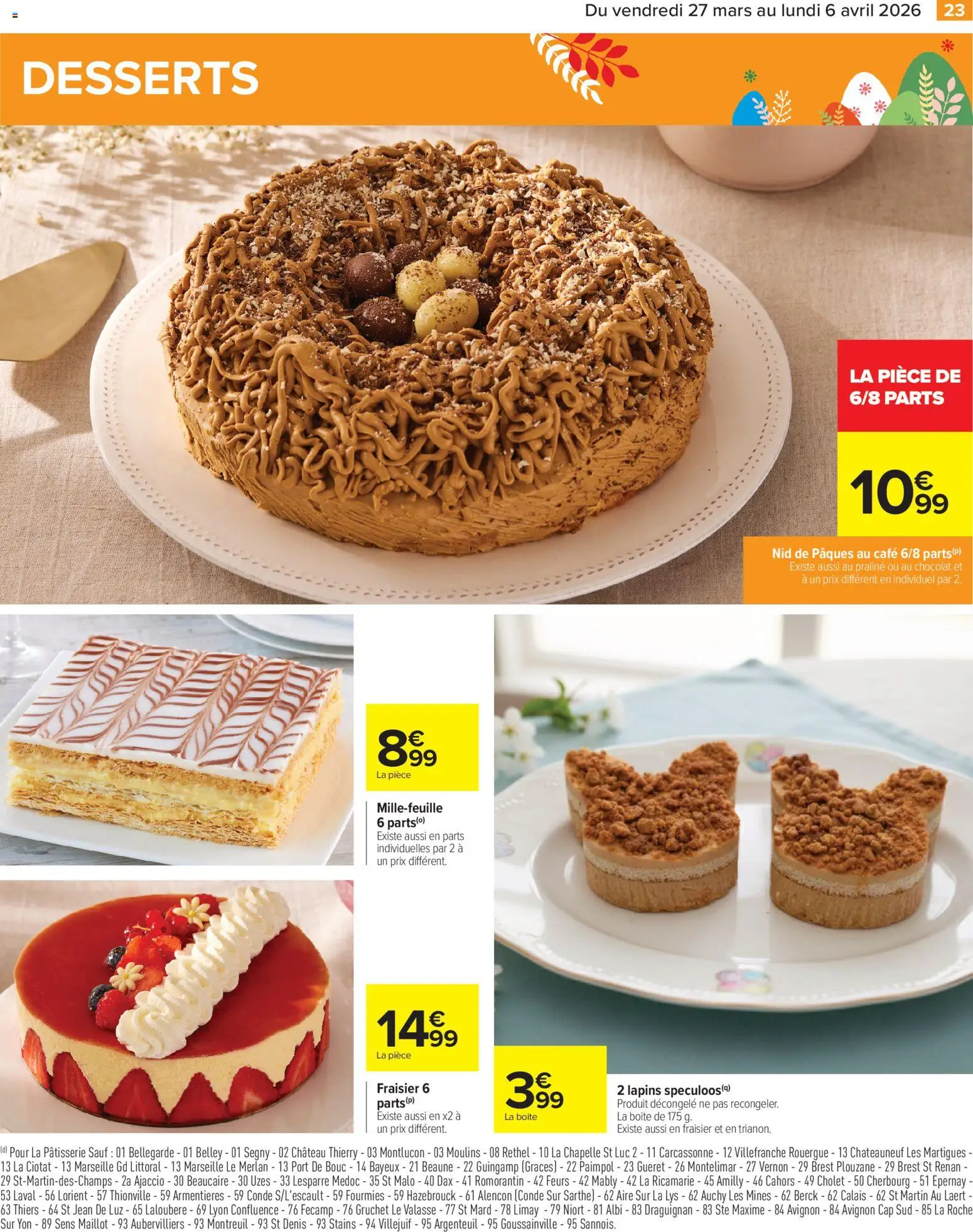 {H1} | Page: 23 | Produits: Fraisier, Café, Chocolat